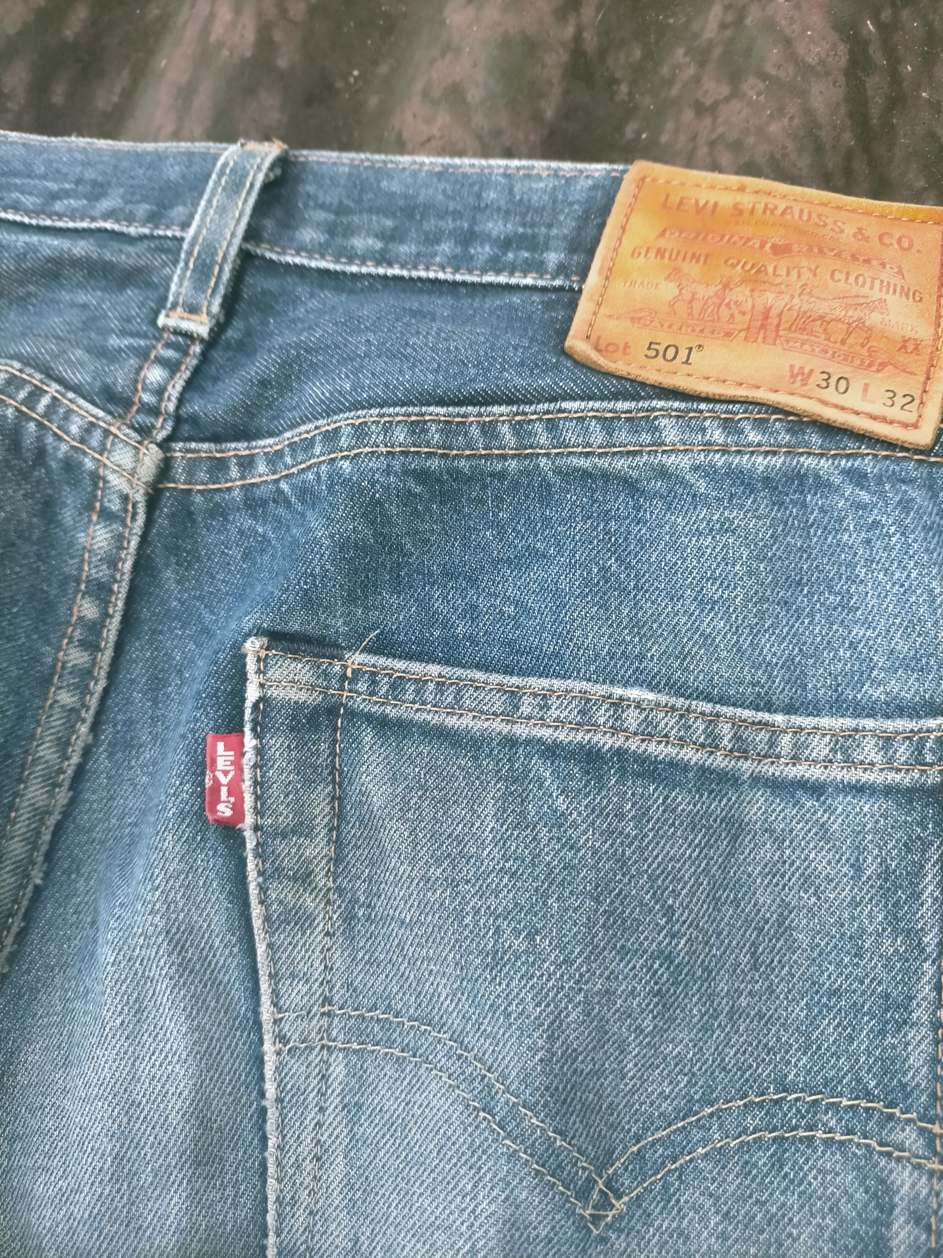 Levi's Vintage Clothing 🔥 Vintage Levis 501 Big E Selvedge Distressed Jeans Size US 30 / EU 46 - 8 Thumbnail