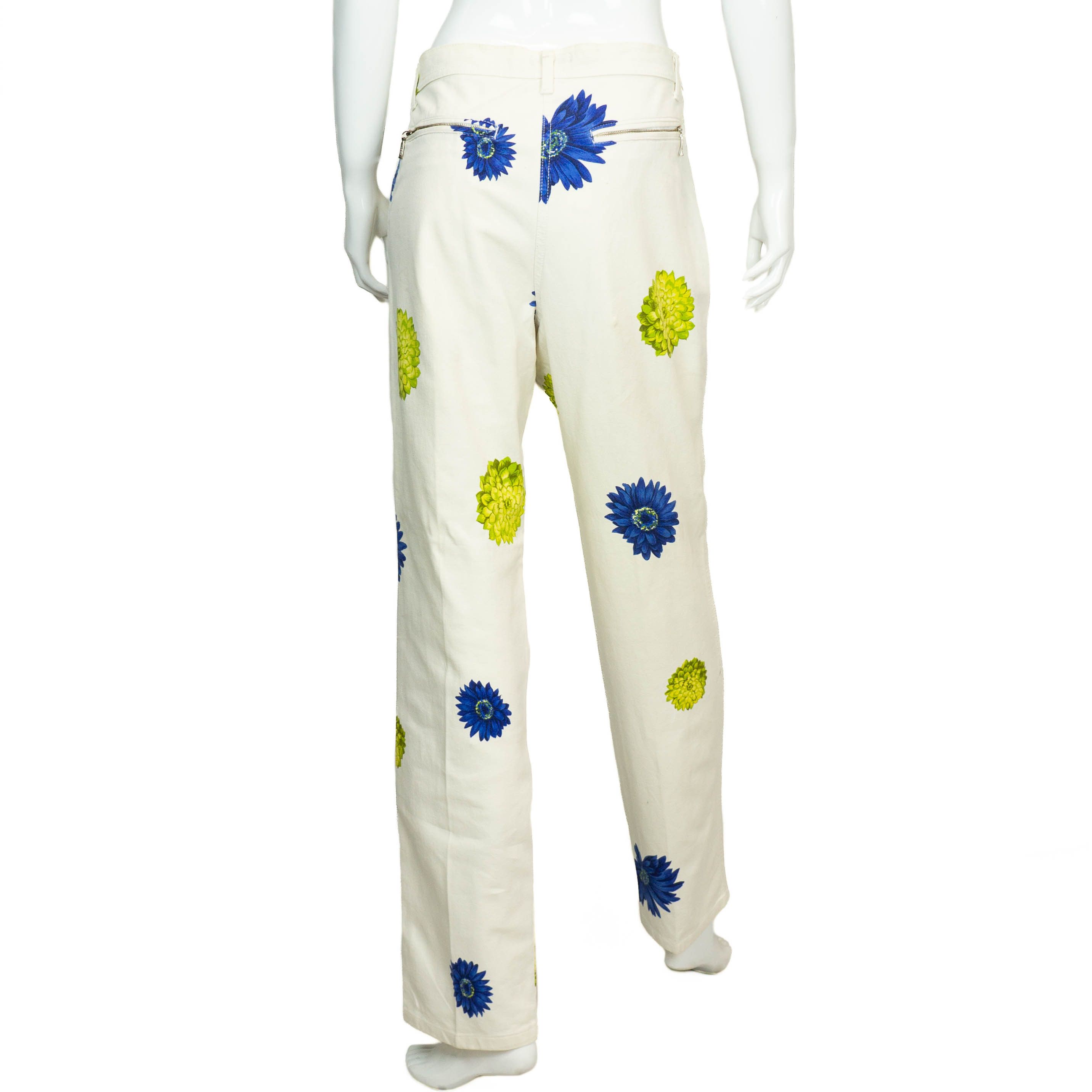 Versace × Vintage VERSACE Sport Floral Print Women Pants Vintage 90s Size 32" / US 10 / IT 46 - 2 Thumbnail