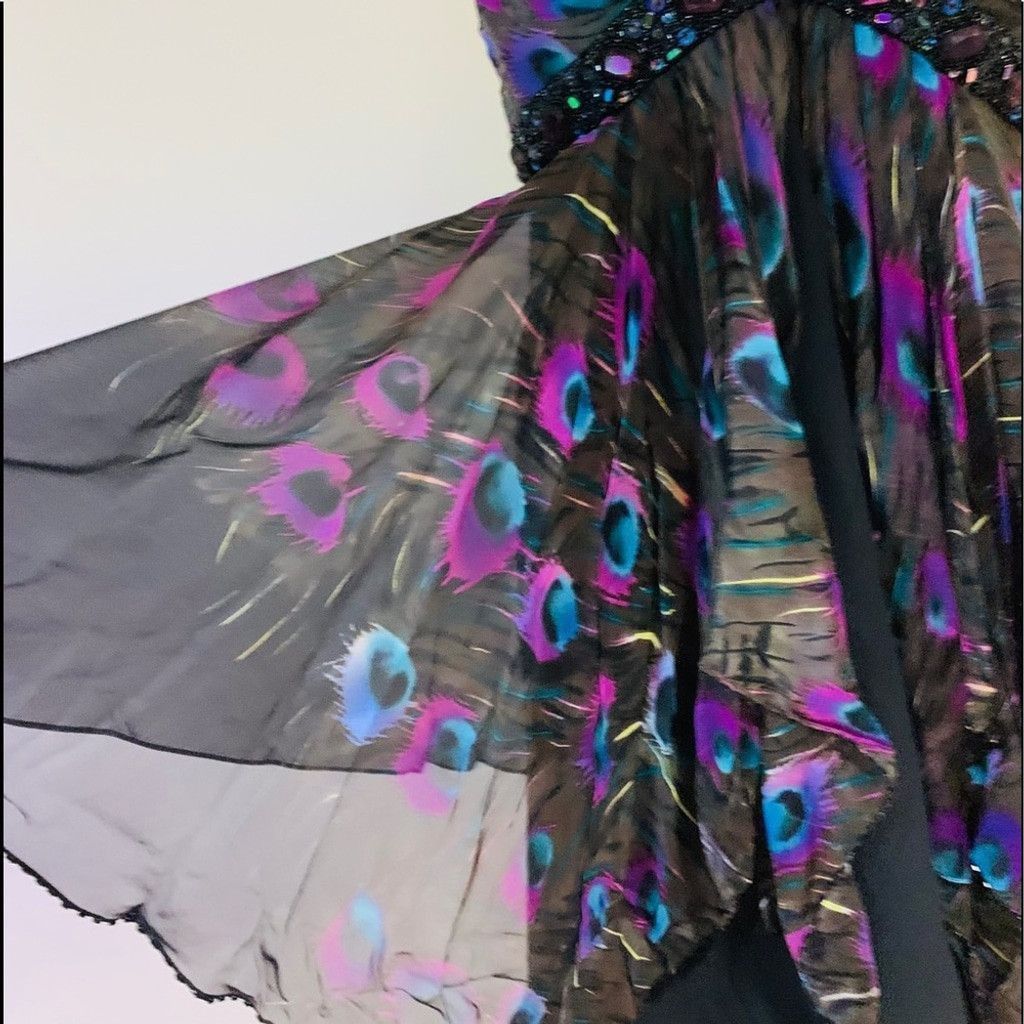 Other Alberto Makali black peacock silk dress size 8 Size M / US 6-8 / IT 42-44 - 4 Thumbnail