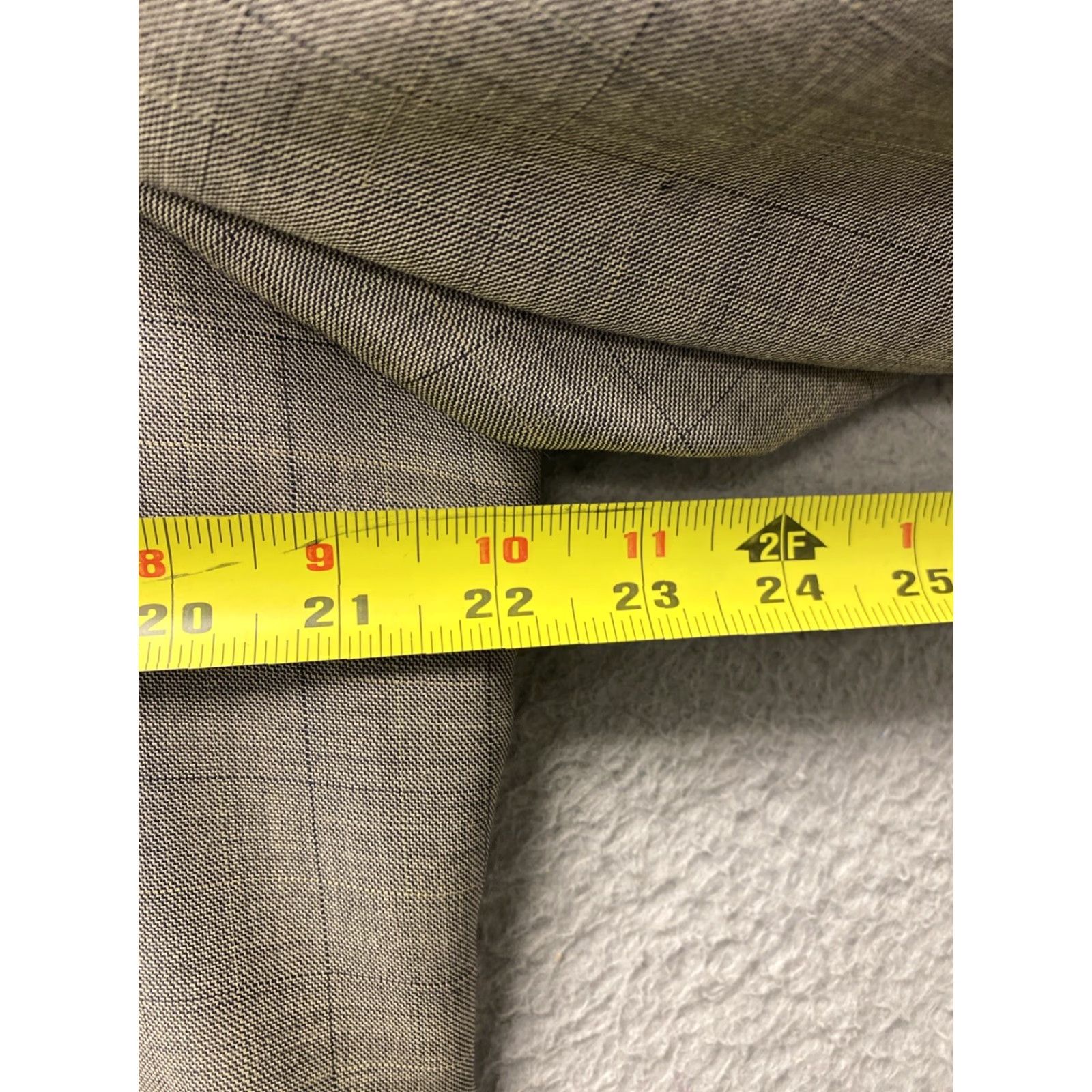 Vintage Cesarani Suit 44R Gray Glen Plaid Wool 2 Piece Business Casual Formal Mens Size 44R - 6 Thumbnail