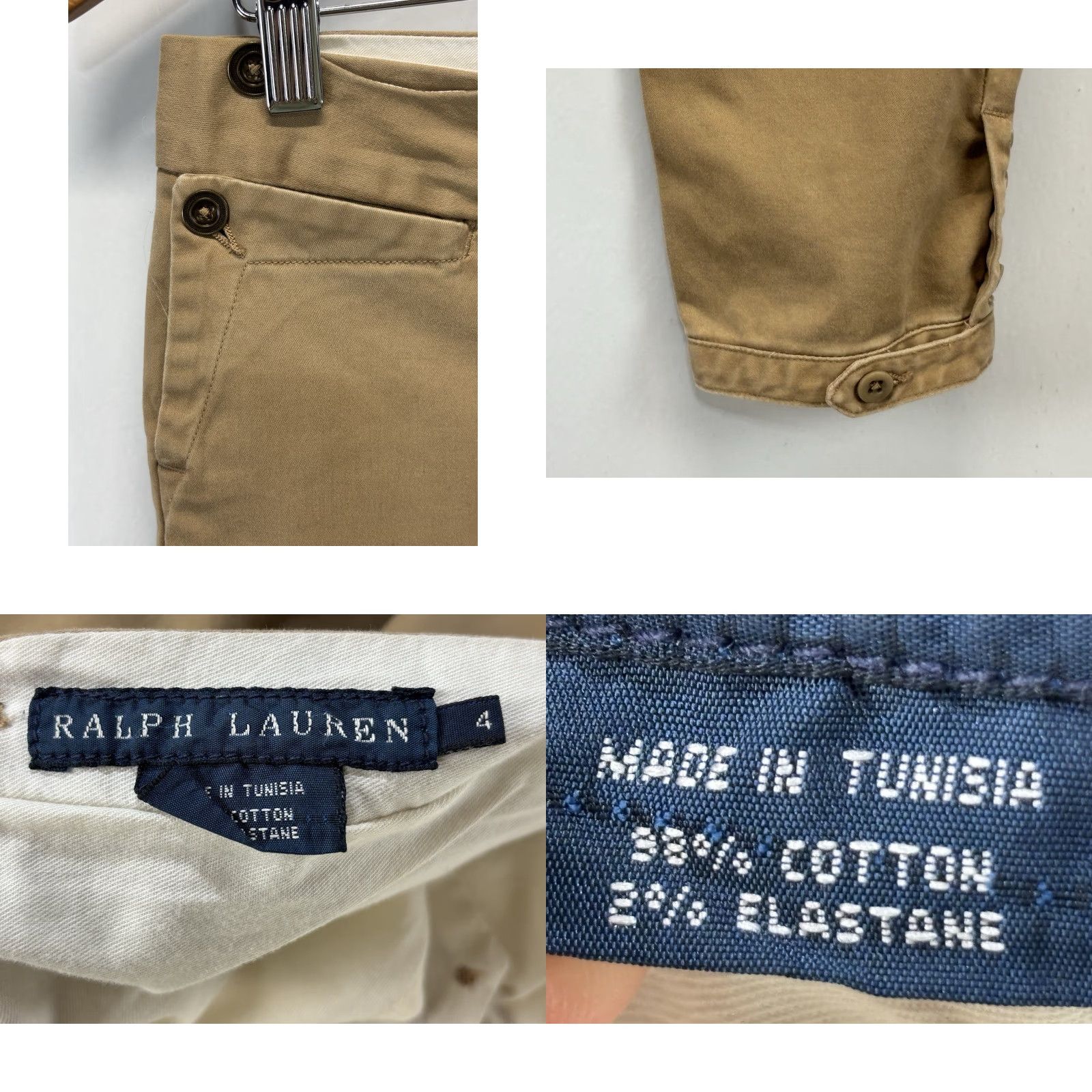Ralph Lauren VINTAGE Ralph Lauren Women's Riding Pants Size 4 Ankle Chino Equestrian Buckle Back Buttons Brown Size 27" / US 4 / IT 40 - 8 Thumbnail