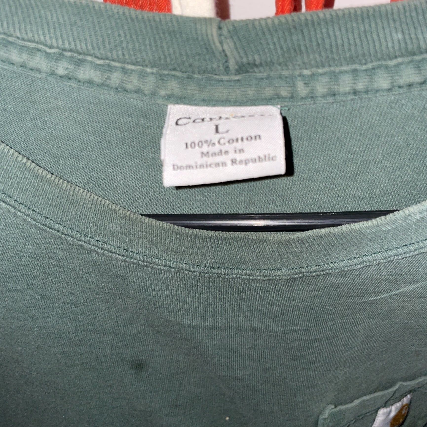 Carhartt VINTAGE Carhartt Shirt Mens L Green Distressed T-Shirt Size US L / EU 52-54 / 3 - 4 Thumbnail