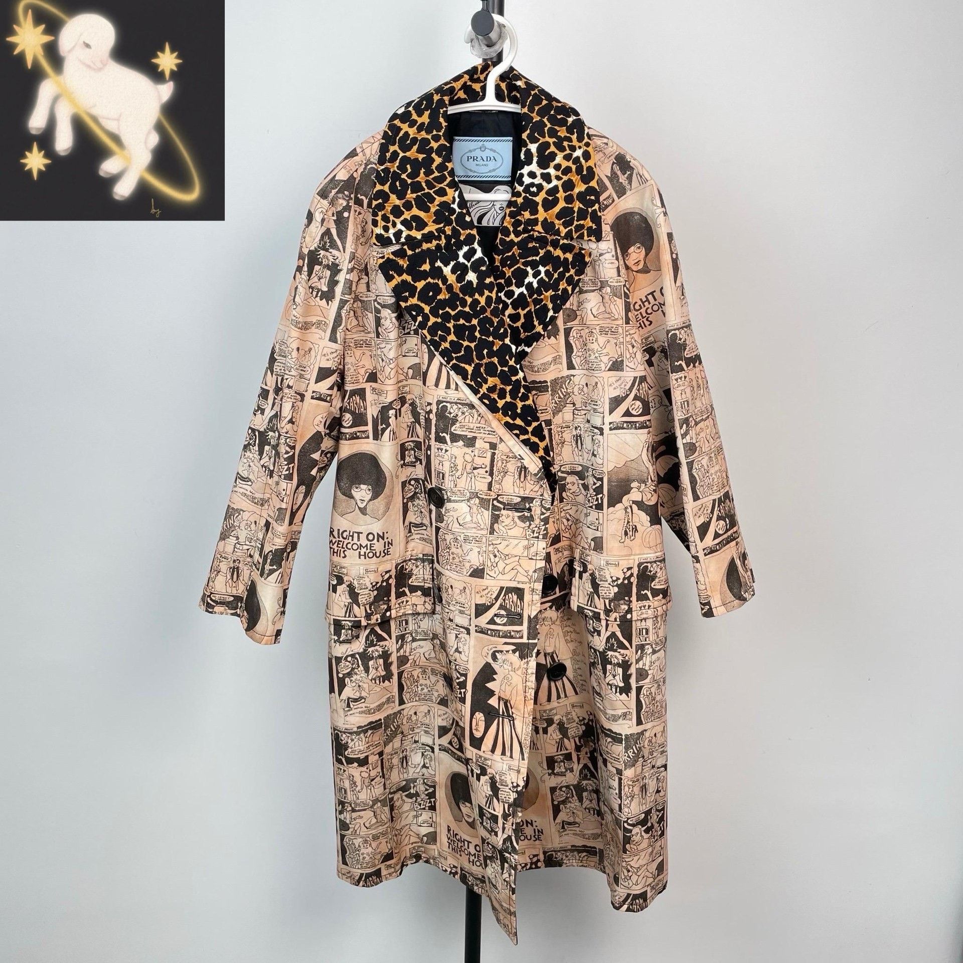 Prada Prada Vintage Showpiece Leopard Collar Coat Size S / US 4 / IT 40 - 1 Thumbnail