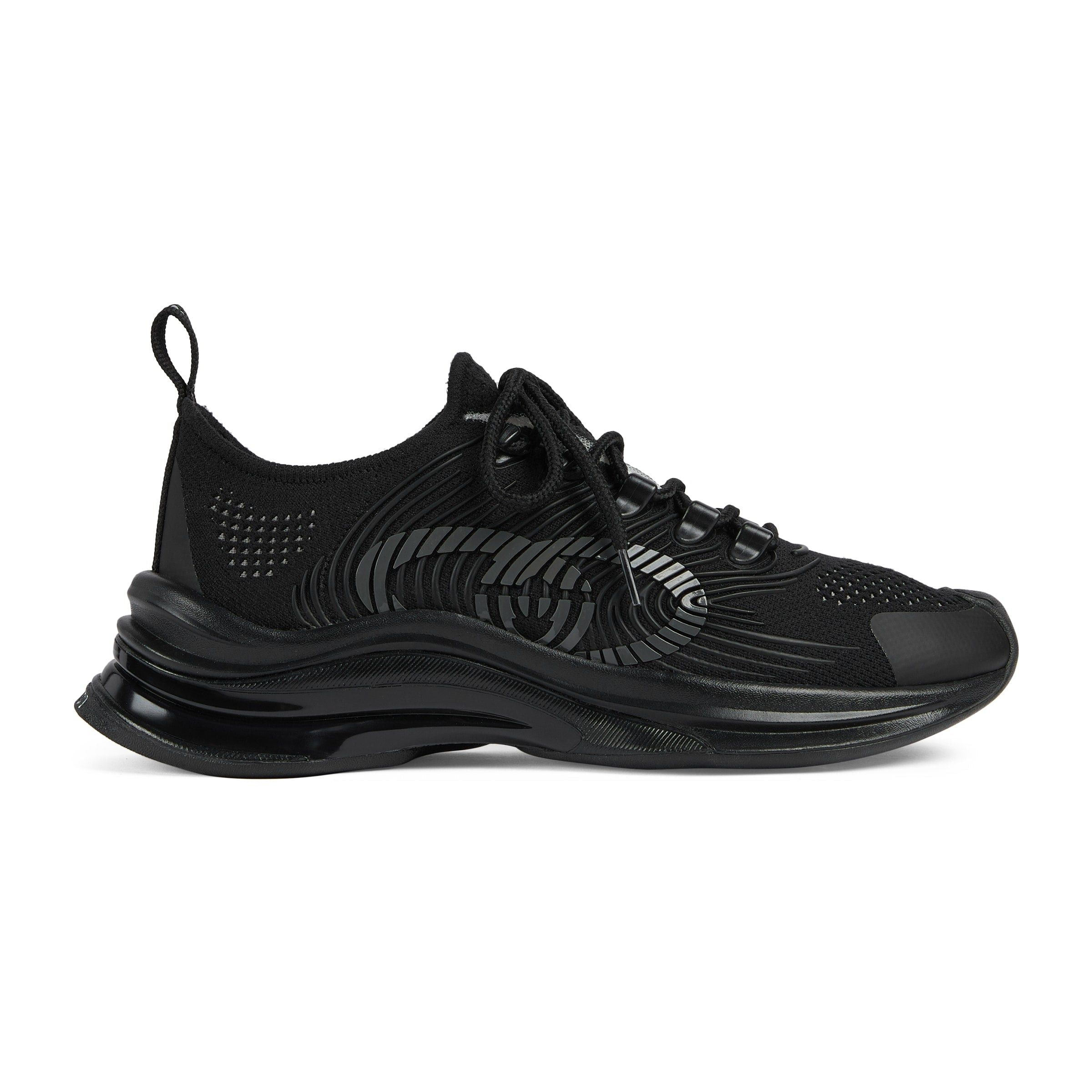 image of Gucci Run Sneakers Size 35.5 in Black, Women's
