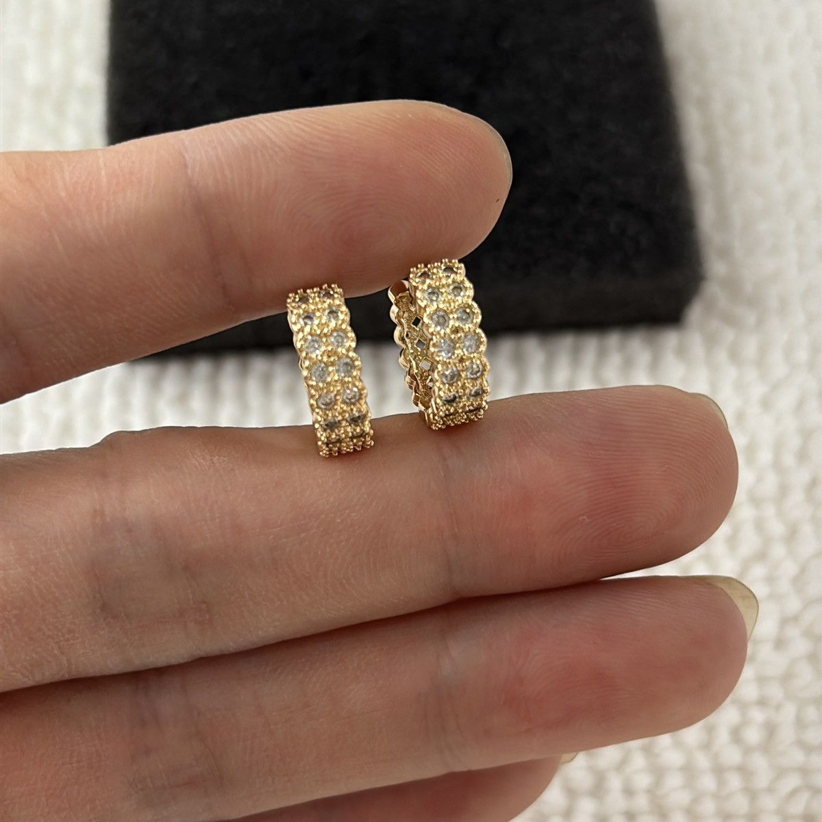 Other 15mm CZ Small Hoop Earrings for Men Women Size ONE SIZE - 6 Thumbnail