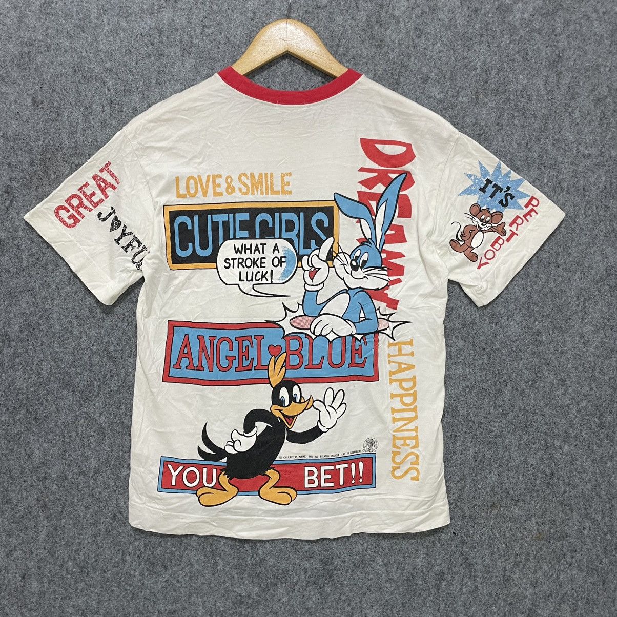 Vintage Vintage 90s Angel Blue Looney Tunes T-Shirt Size US M / EU 48-50 / 2 - 4 Thumbnail