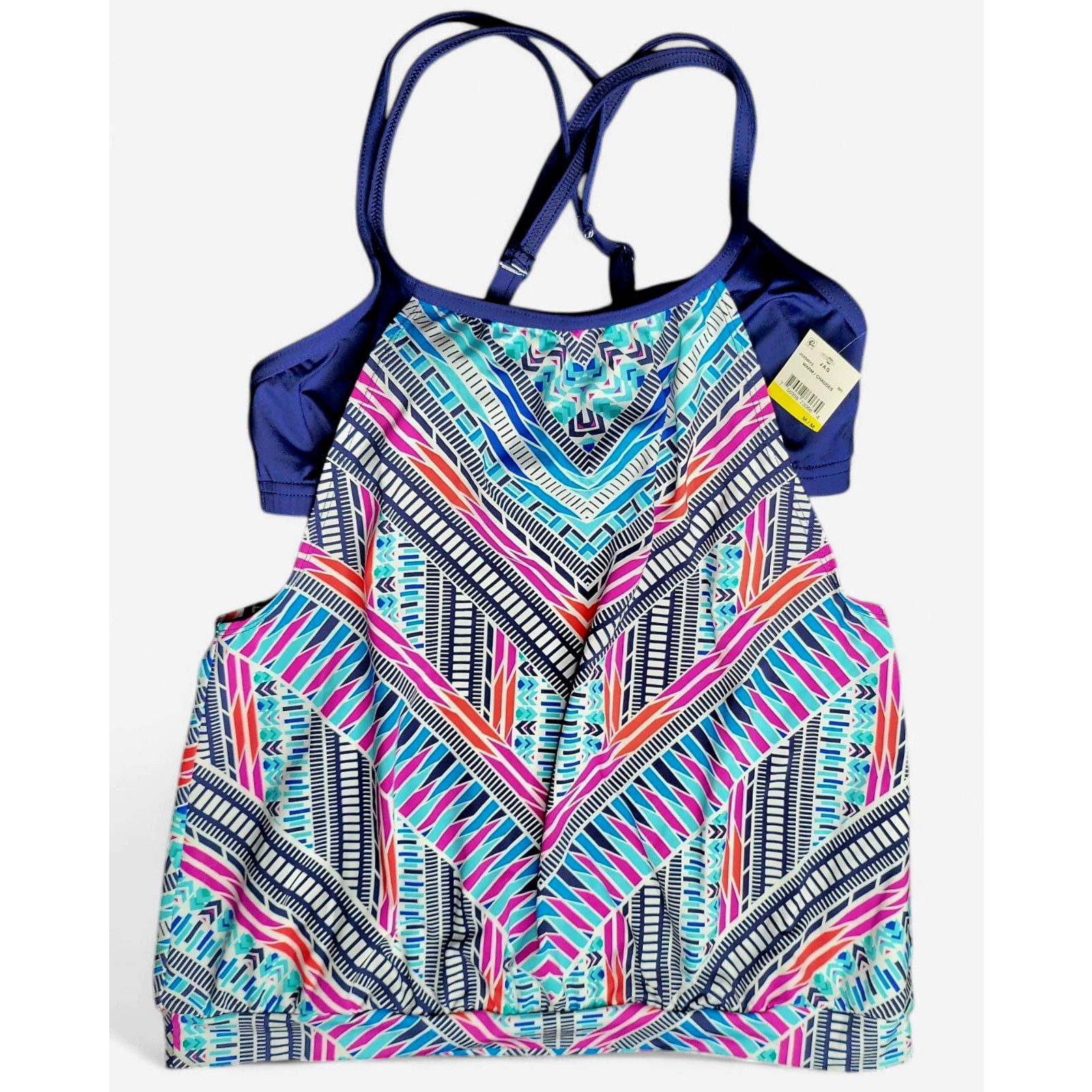 Other NWT JAG Chevron Print Cross Back Tankini Top Sporty Size M Size M / US 6-8 / IT 42-44 - 2 Thumbnail