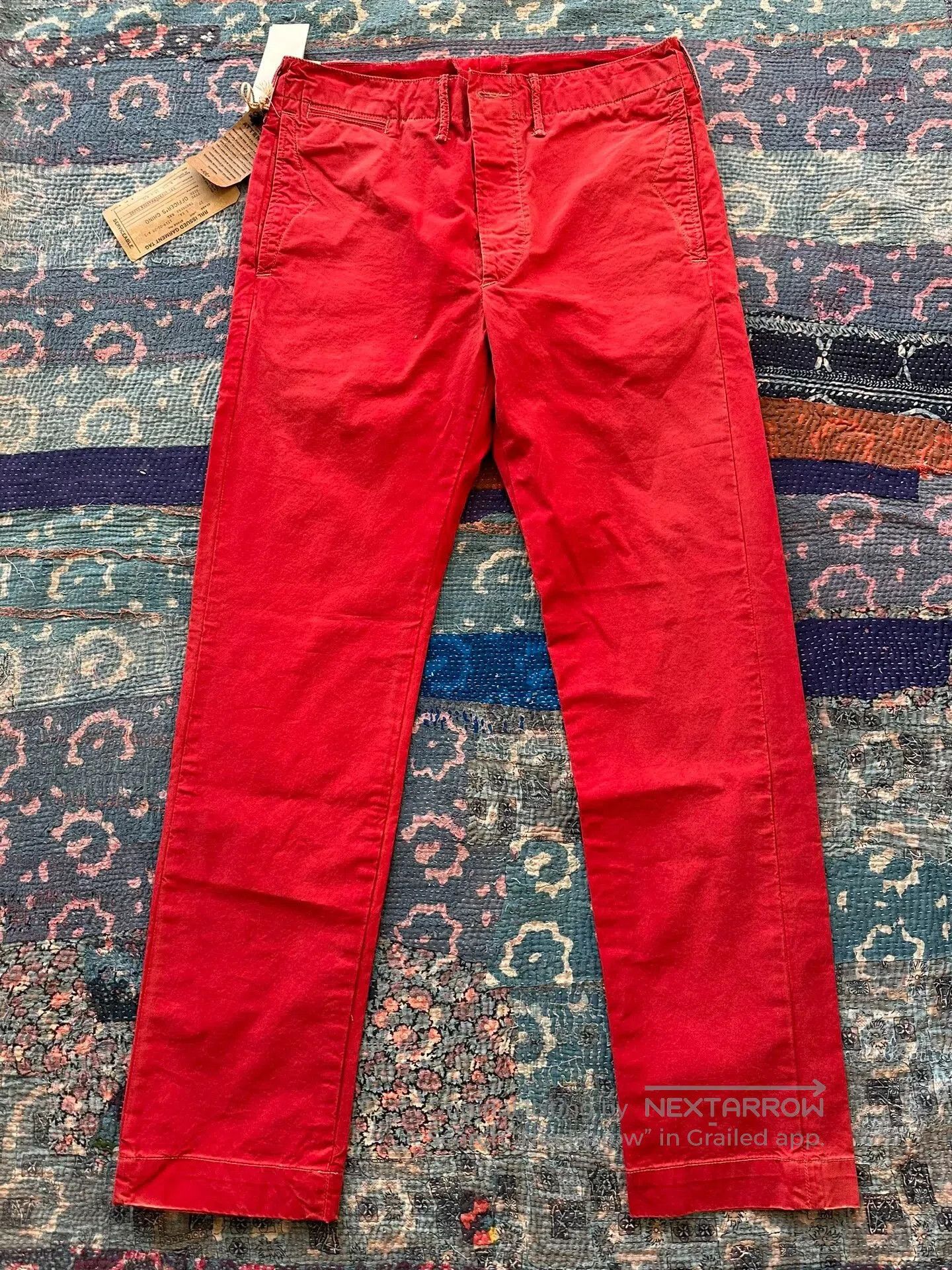 RRL Ralph Lauren RRL Vintage Red Casual Pants. Size US 32 / EU 48 - 1 Thumbnail