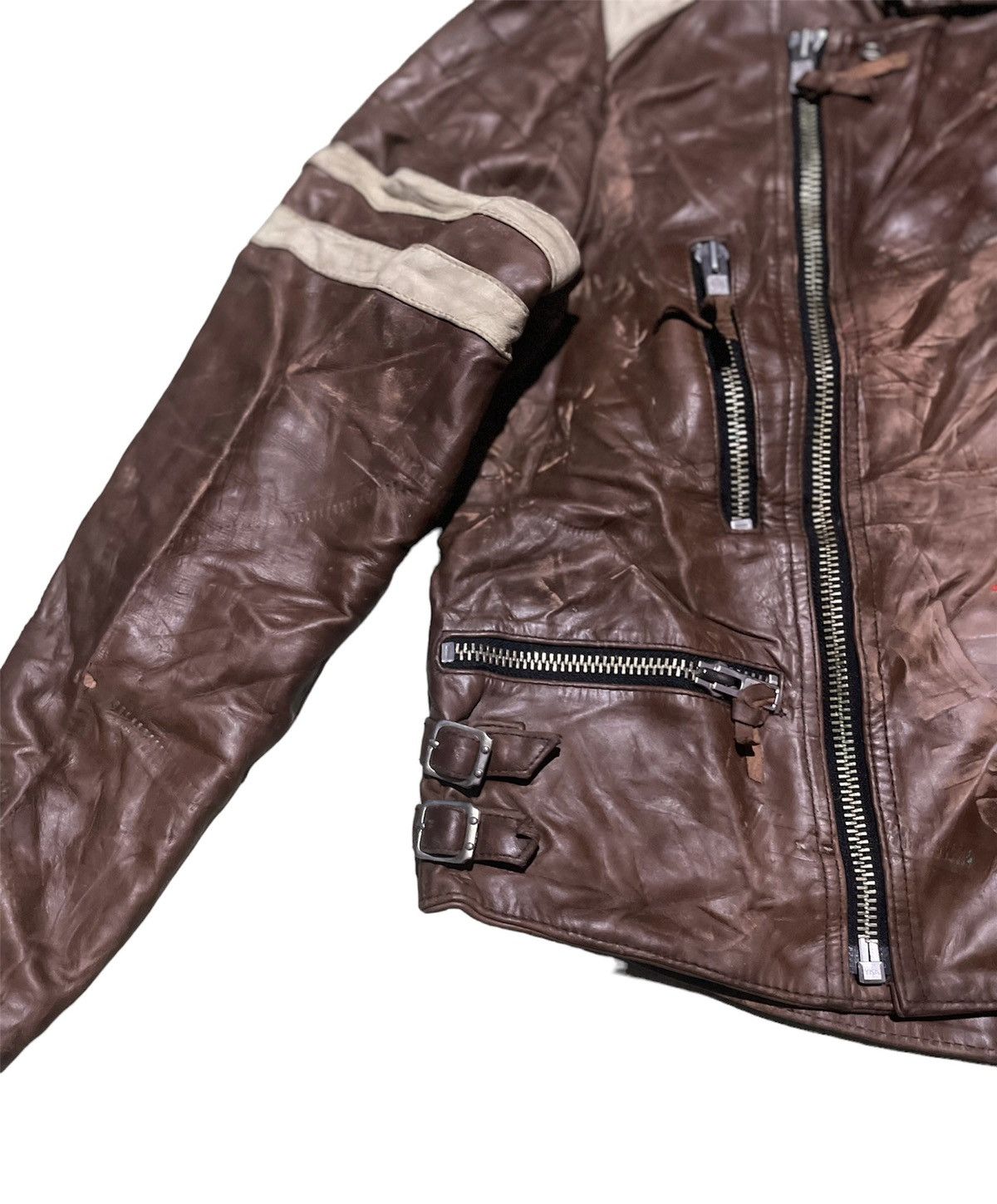 Vintage WILLIE Retro Racing Jacket Zipper Chest Buckle Straps Size US S / EU 44-46 / 1 - 12 Thumbnail