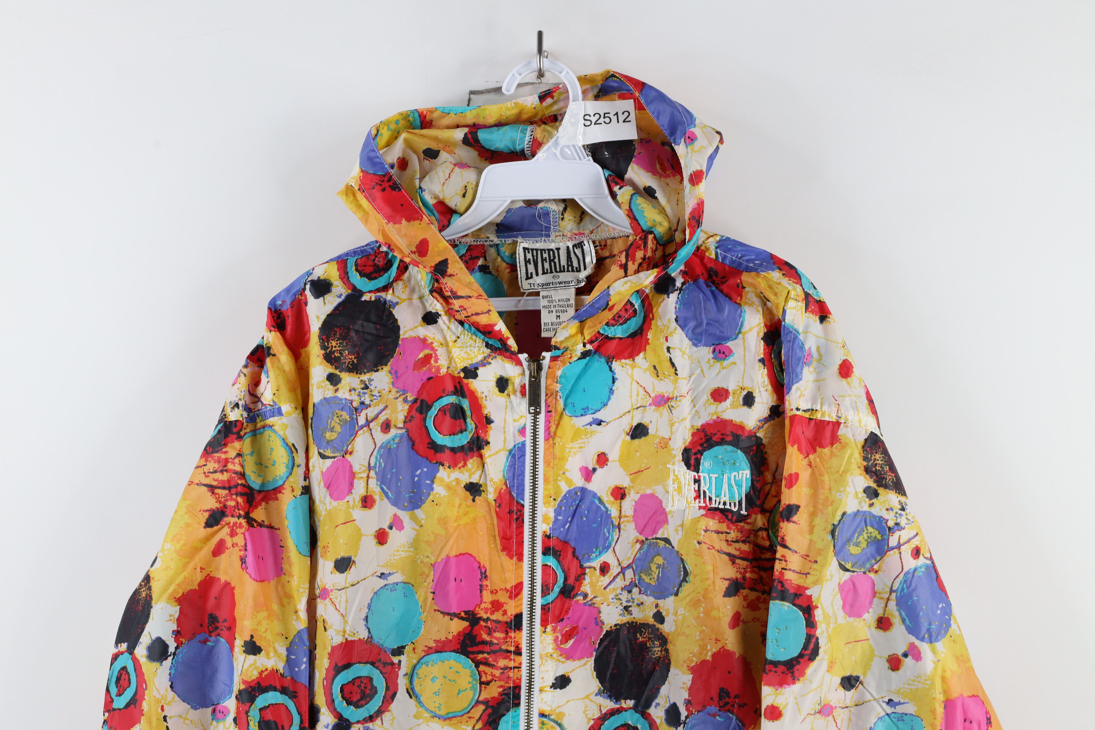 Everlast × Vintage Vintage 90s Everlast Abstract Rainbow Windbreaker Jacket Size M / US 6-8 / IT 42-44 - 2 Thumbnail