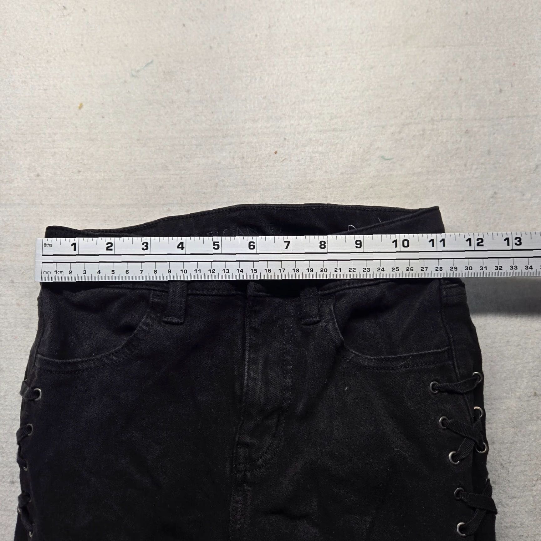 American Eagle Outfitters American Eagle 360 Next Level Stretch Black Hi Rise Jegging Women's Size 0R Jeans Size 25" / US 0 / IT 36 - 7 Thumbnail