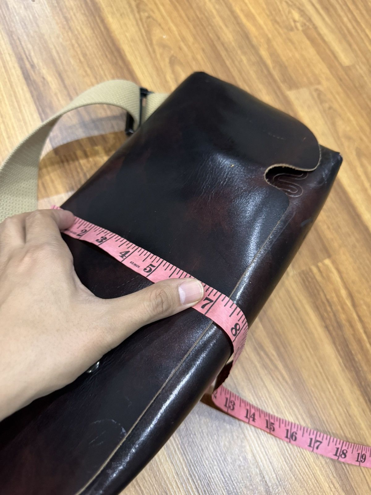 Japanese Brand × Leather UNI&CO JAPAN FULLY LEATHER CROSSBACK BAG Size ONE SIZE - 9 Thumbnail