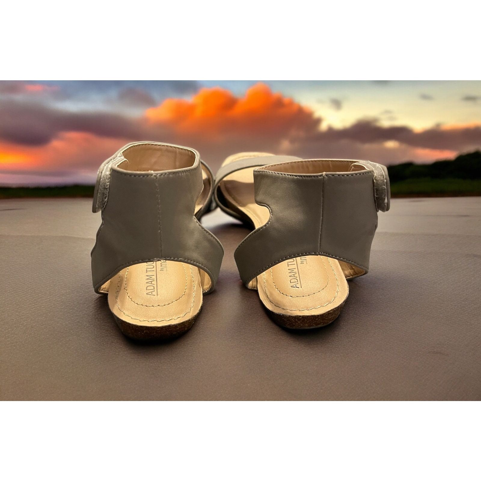 Unknown London Sandals Adam Tucker By Me Too Flats Ankle Straps Sz 8.5 M Size US 8.5 / IT 38.5 - 4 Thumbnail
