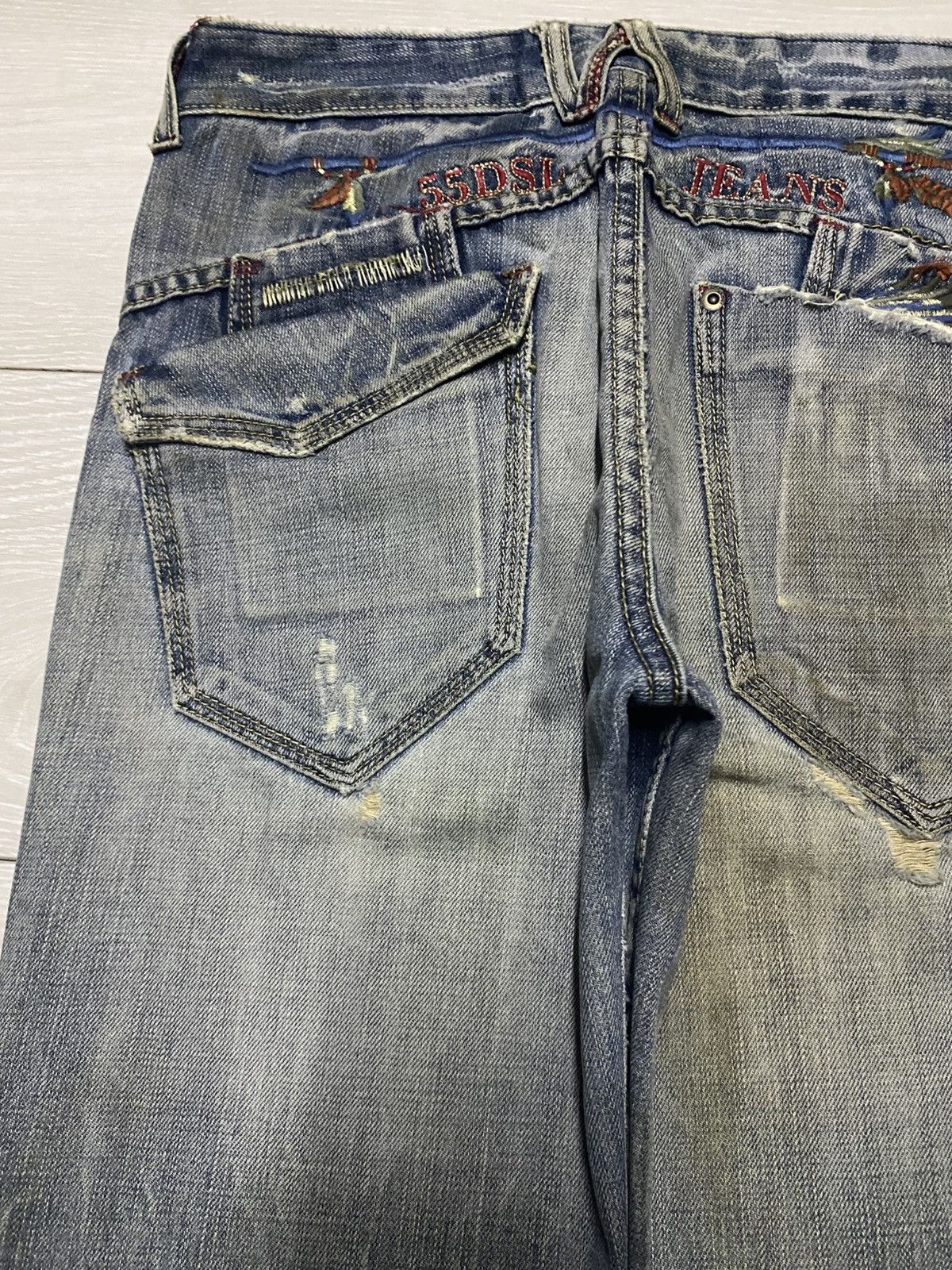 If Six Was Nine 55DSL Grunge Embroidered Logo If Six Was Nine Style Jeans Size US 30 / EU 46 - 9 Thumbnail