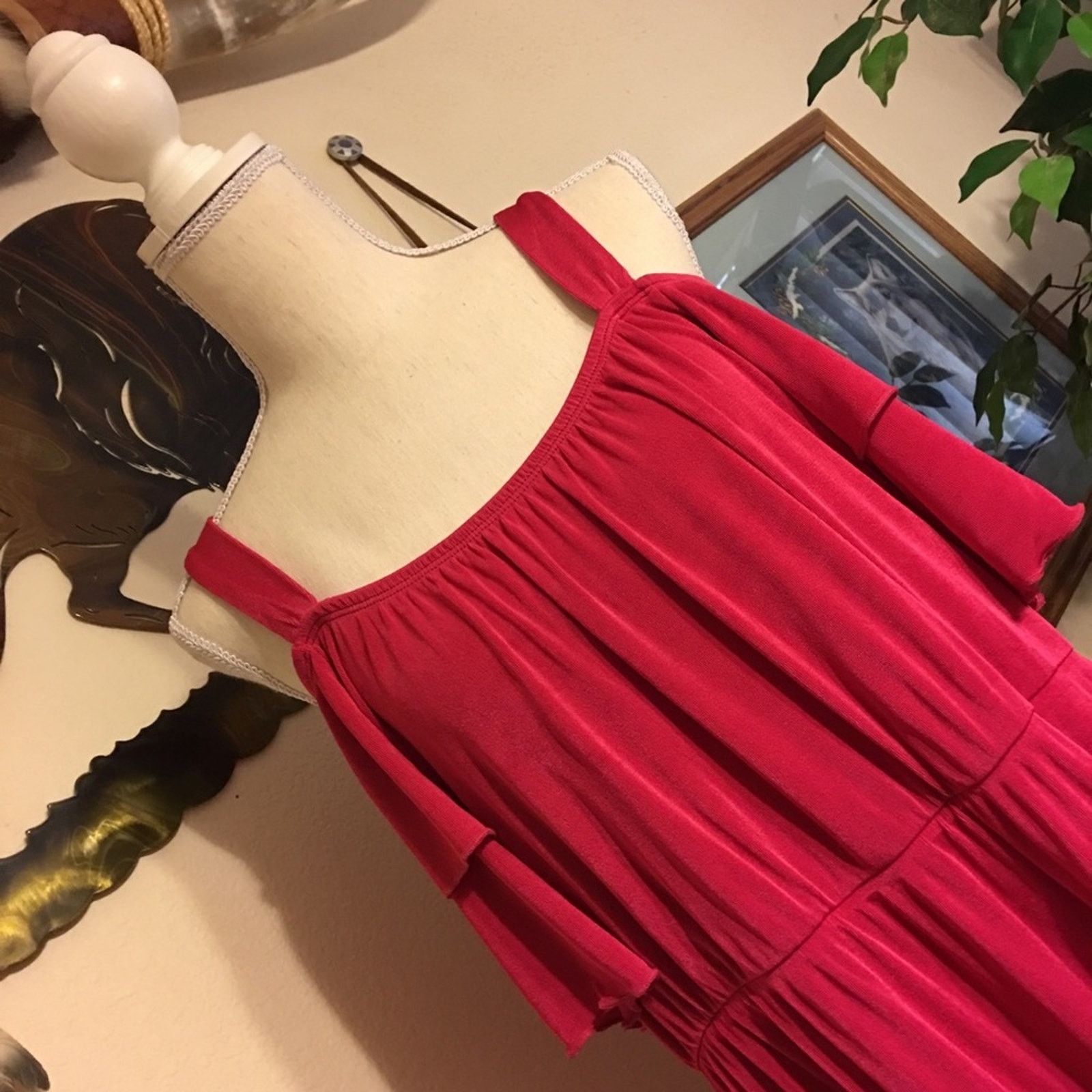 Other Slinky fuchsia cold shoulder tunic top dress XL Size XL / US 12-14 / IT 48-50 - 2 Thumbnail