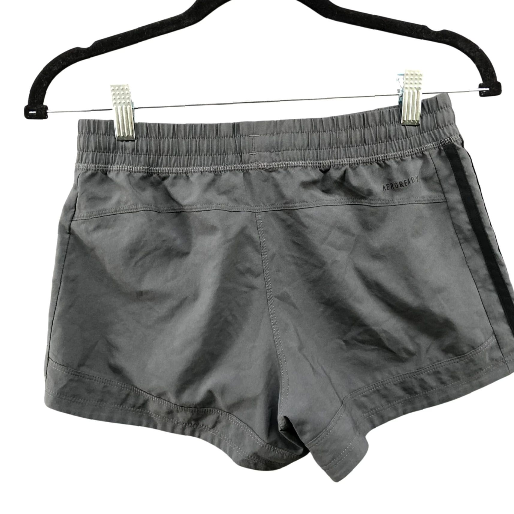 Adidas VINTAGE Adidas Active Running Shorts Womens XS Gray 3 Stripe Climalite Lightweight Size 26" / US 2 / IT 38 - 2 Thumbnail