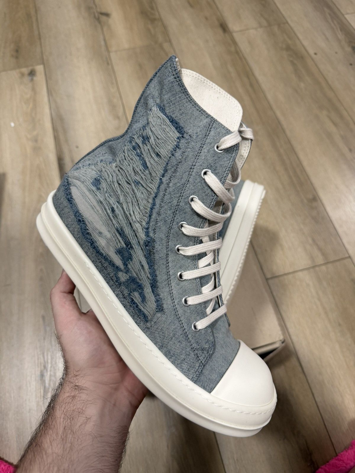 Rick Owens Rick owens drkshdwk deneim high top Size US 11 / EU 44 - 1 Thumbnail