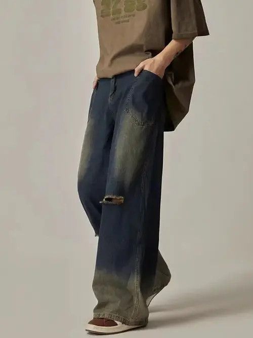 Japanese Brand × Jean High street distressed wide leg jeans Size US 32 / EU 48 - 3 Thumbnail