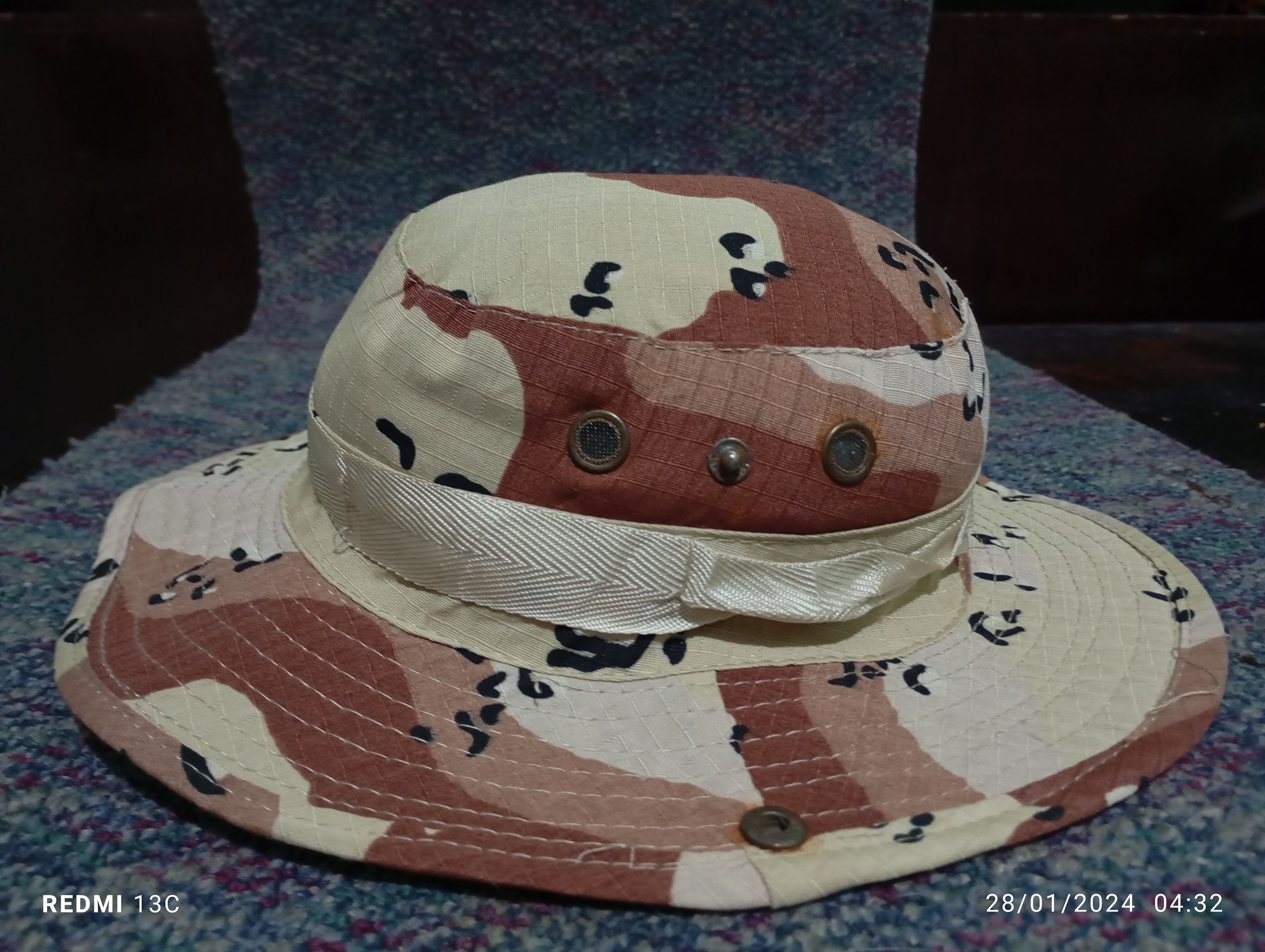 Vintage Camouflage Bucket Hat Cap Size ONE SIZE - 3 Thumbnail