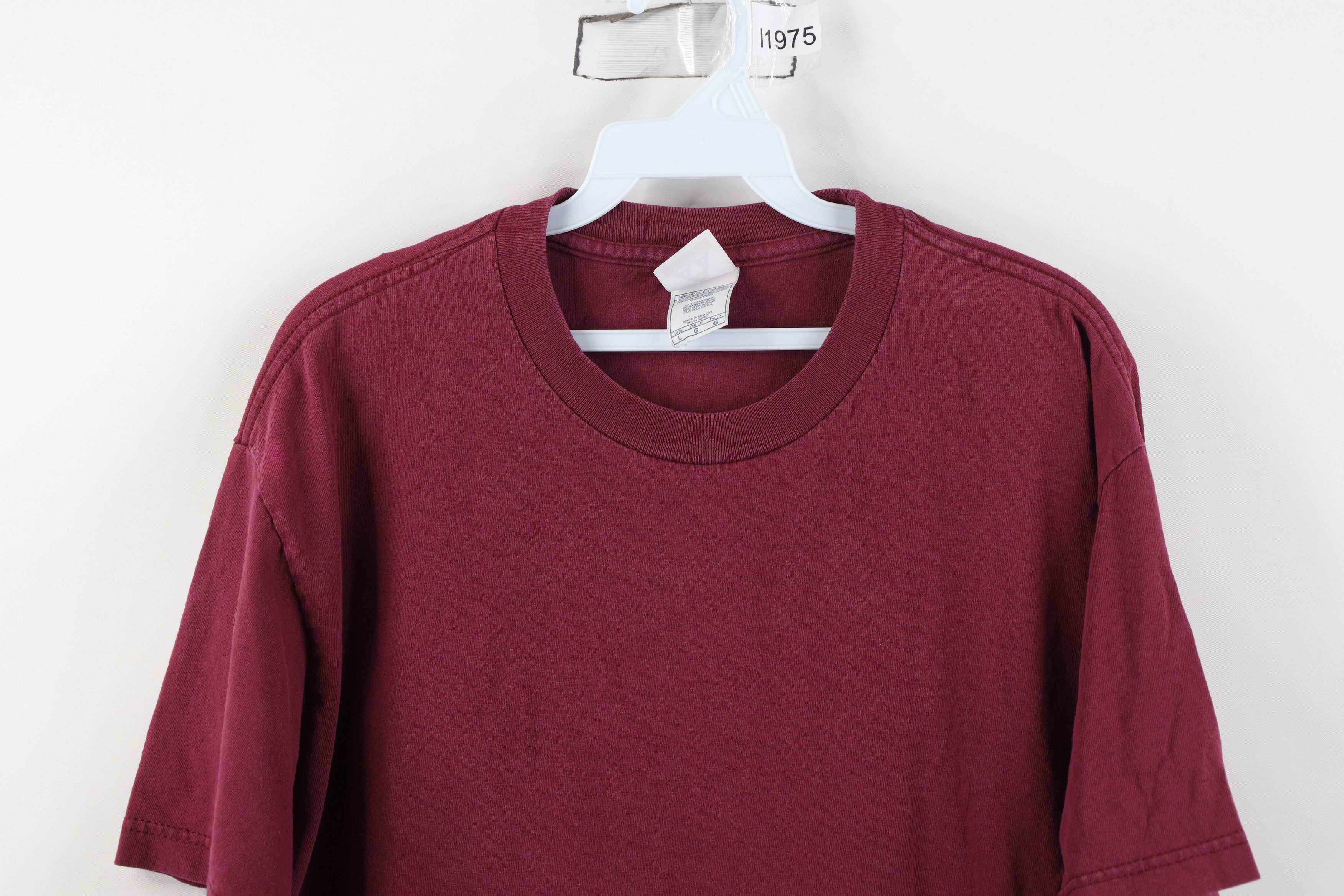 Vintage Vintage 90s Y2K Streetwear Blank Short Sleeve T-Shirt Cotton Size US L / EU 52-54 / 3 - 2 Thumbnail