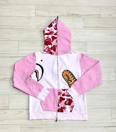 BIG ABC CAMO CROPPED FULL ZIP HOODIE LADIES