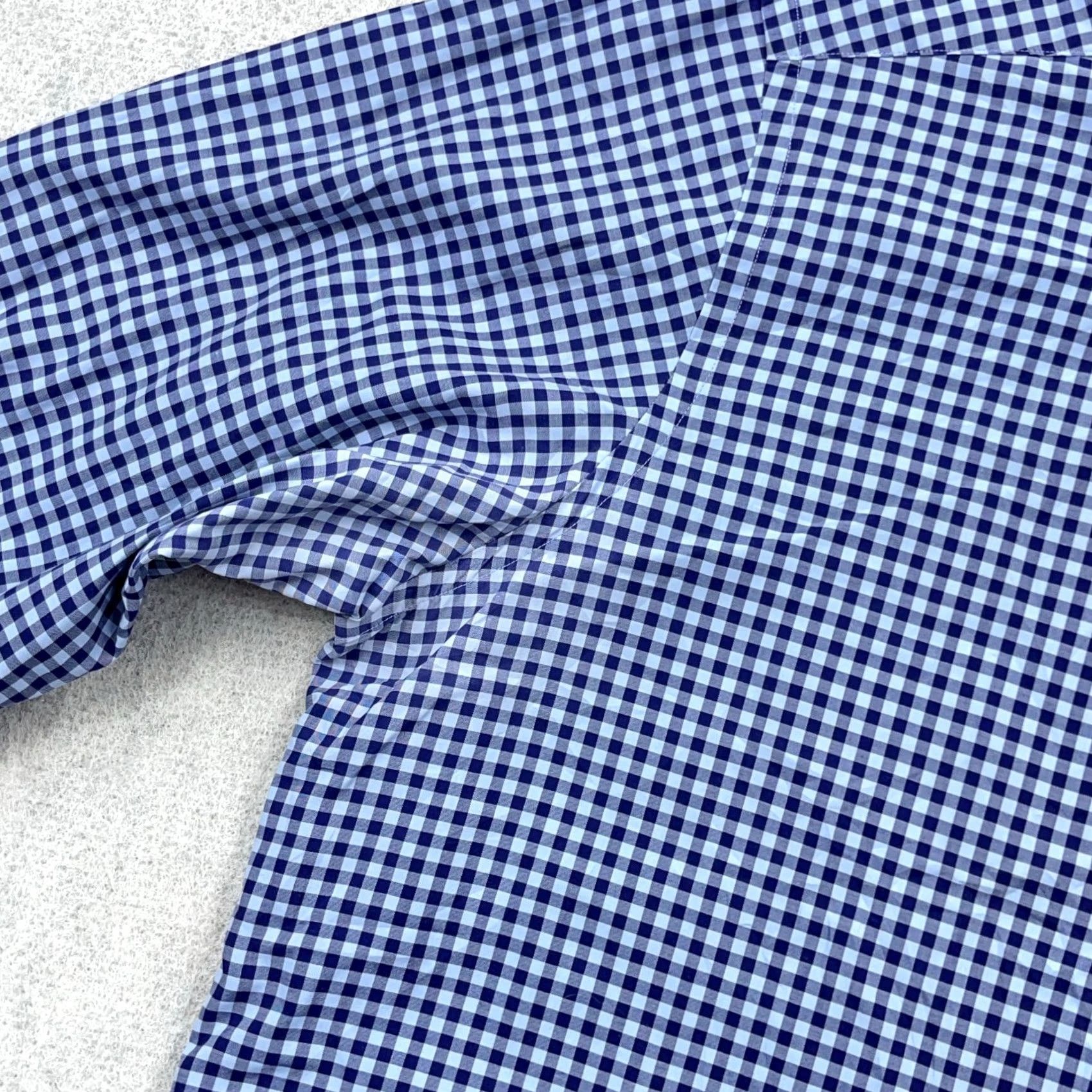 Eton Eton Shirt Mens XL Blue Men Check Button Contemporary Fit Dress Plaid B51 Size 46R - 4 Thumbnail