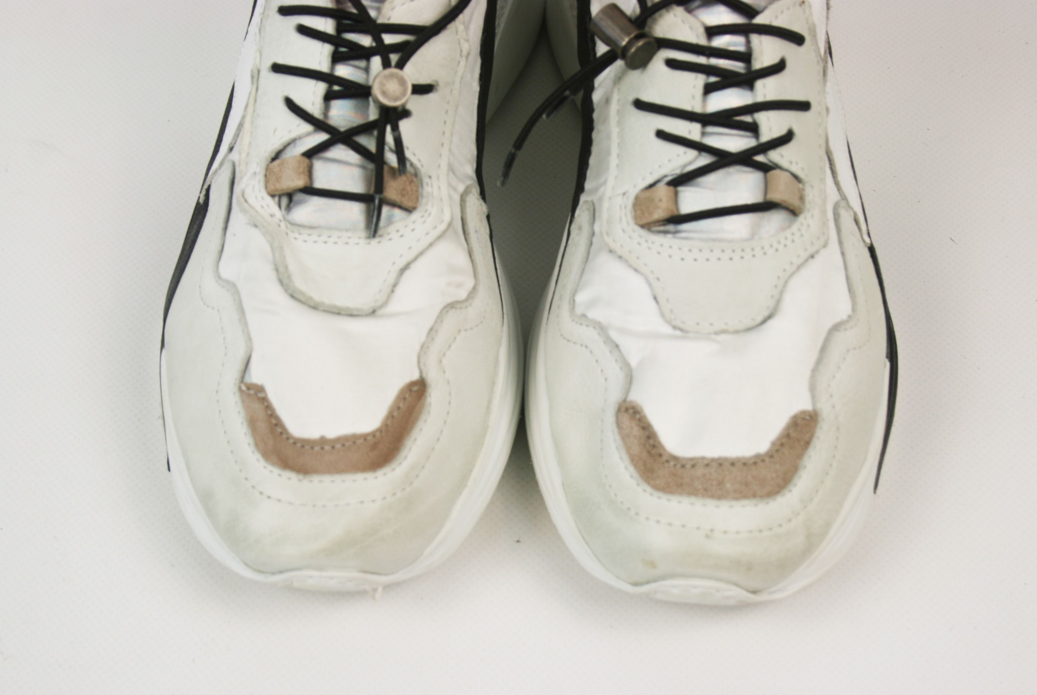 A.S.98 Grunge Leather Nylon Oversize Sneakers Size US 11 / IT 41 - 4 Thumbnail