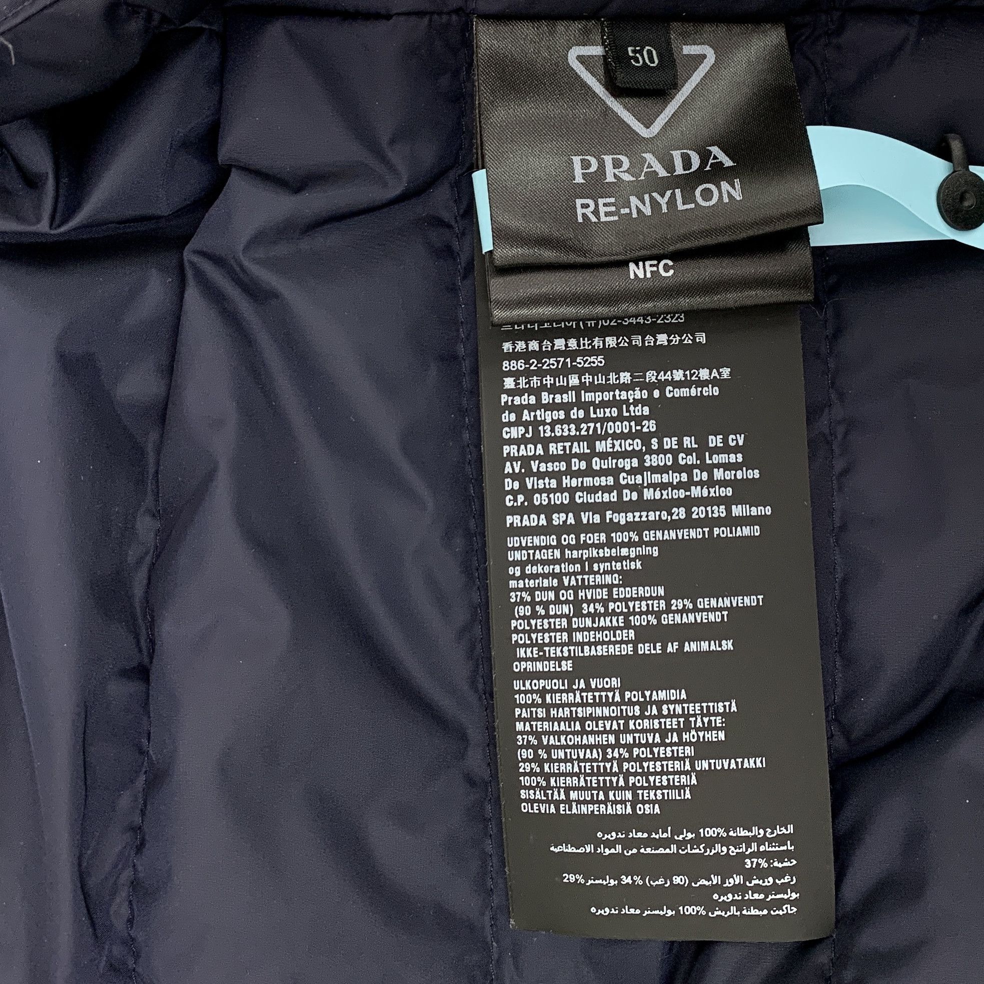 Prada Prada Triangle Logo Down Jacket Navy (L) Size US M / EU 48-50 / 2 - 10 Thumbnail