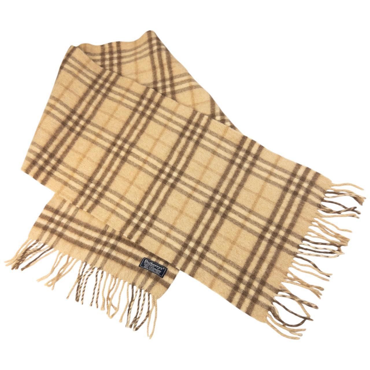 Burberry Vintage Burberry Nova Check Tassel Scarf Size ONE SIZE - 4 Thumbnail
