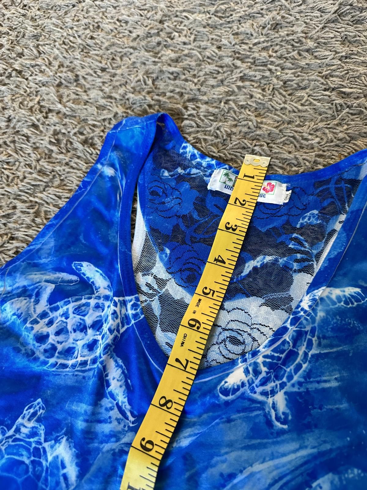 Designer India Boutique Blue Turtle Print Dress Size M / US 6-8 / IT 42-44 - 9 Thumbnail