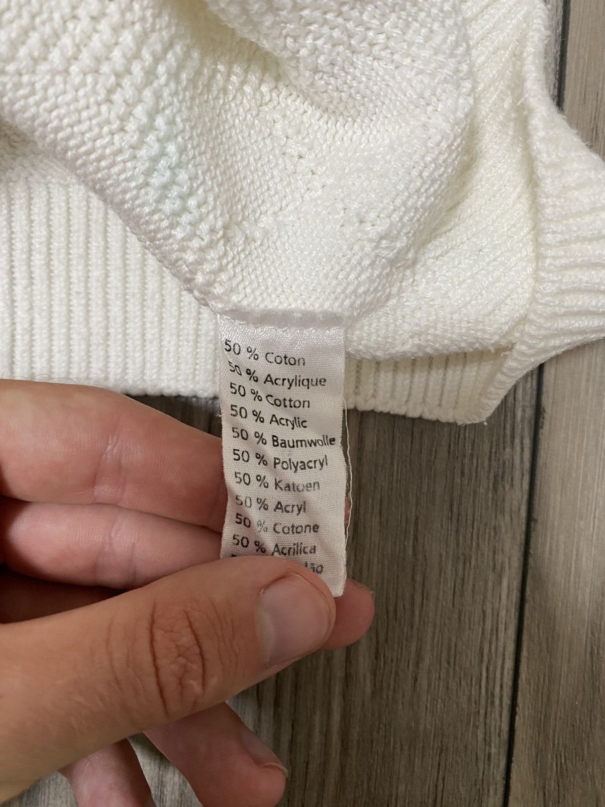 Lacoste Vintage Lacoste Crew Neck White Sweater Mens Size 8 Size US XXL / EU 58 / 5 - 10 Thumbnail