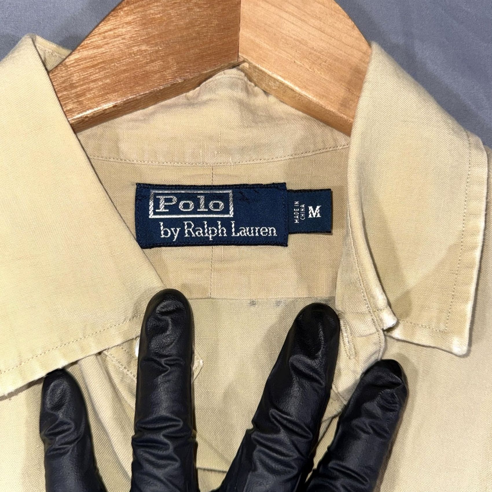 Polo Ralph Lauren Polo by Ralph Lauren Shirt Men's M Beige Linen Short Sleeve Button-Up Casual Size US M / EU 48-50 / 2 - 3 Thumbnail