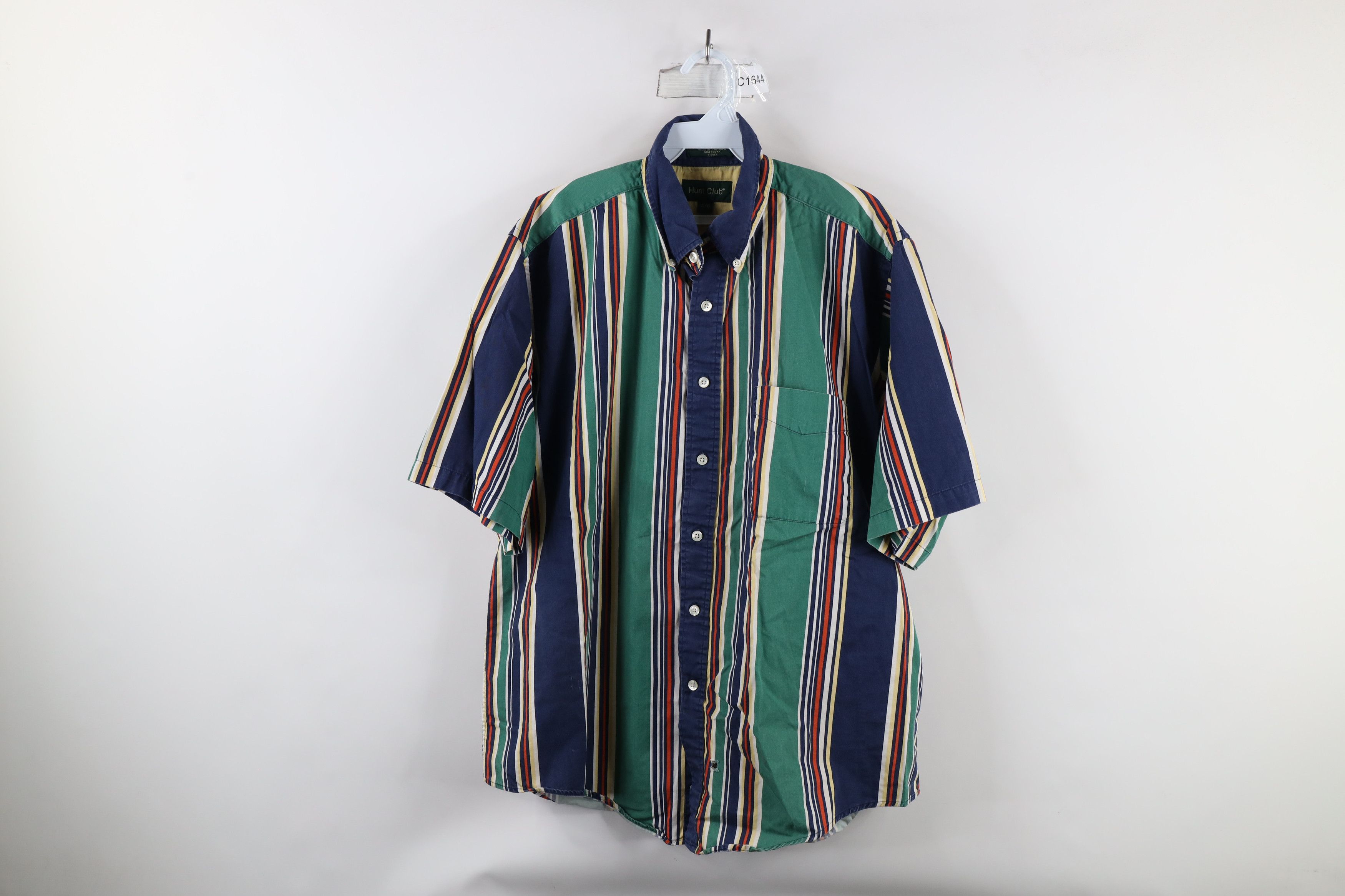 Vintage Vintage 90s Streetwear Rainbow Striped Button Down Shirt Size US L / EU 52-54 / 3 - 1 Thumbnail