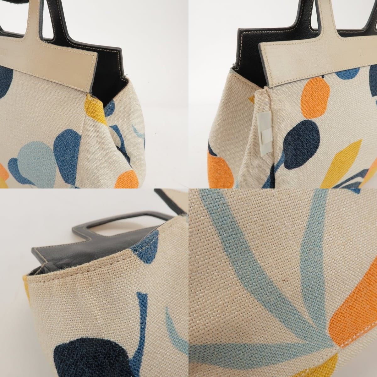 Miu Miu Miu Miu Madras Canvas Tote Multicolor Size ONE SIZE - 6 Thumbnail