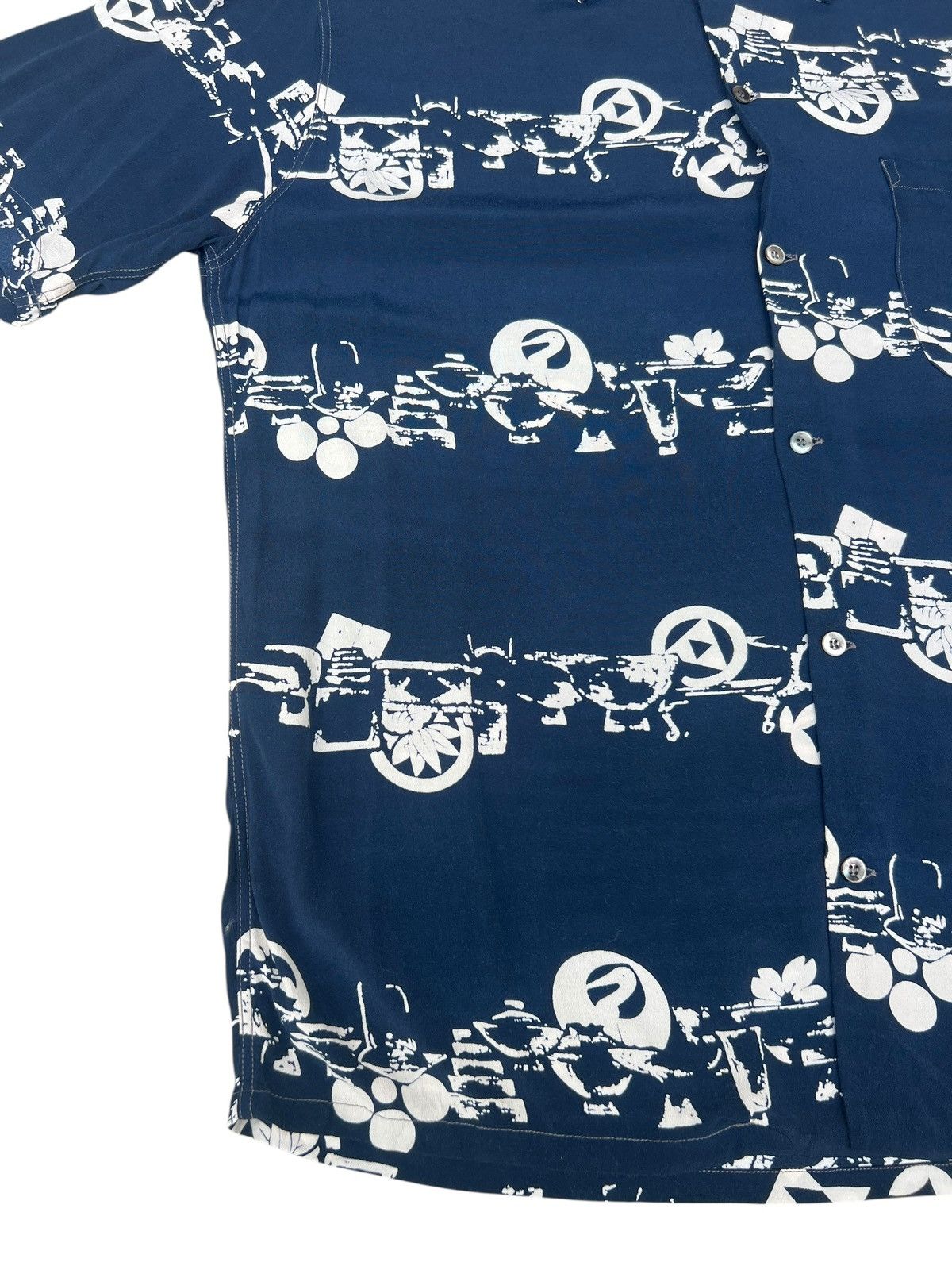 Blue Blue Japan Blue Blue Special Okra Indigo Dyed Hawaiian Shirt Size 4 Size US XL / EU 56 / 4 - 6 Thumbnail