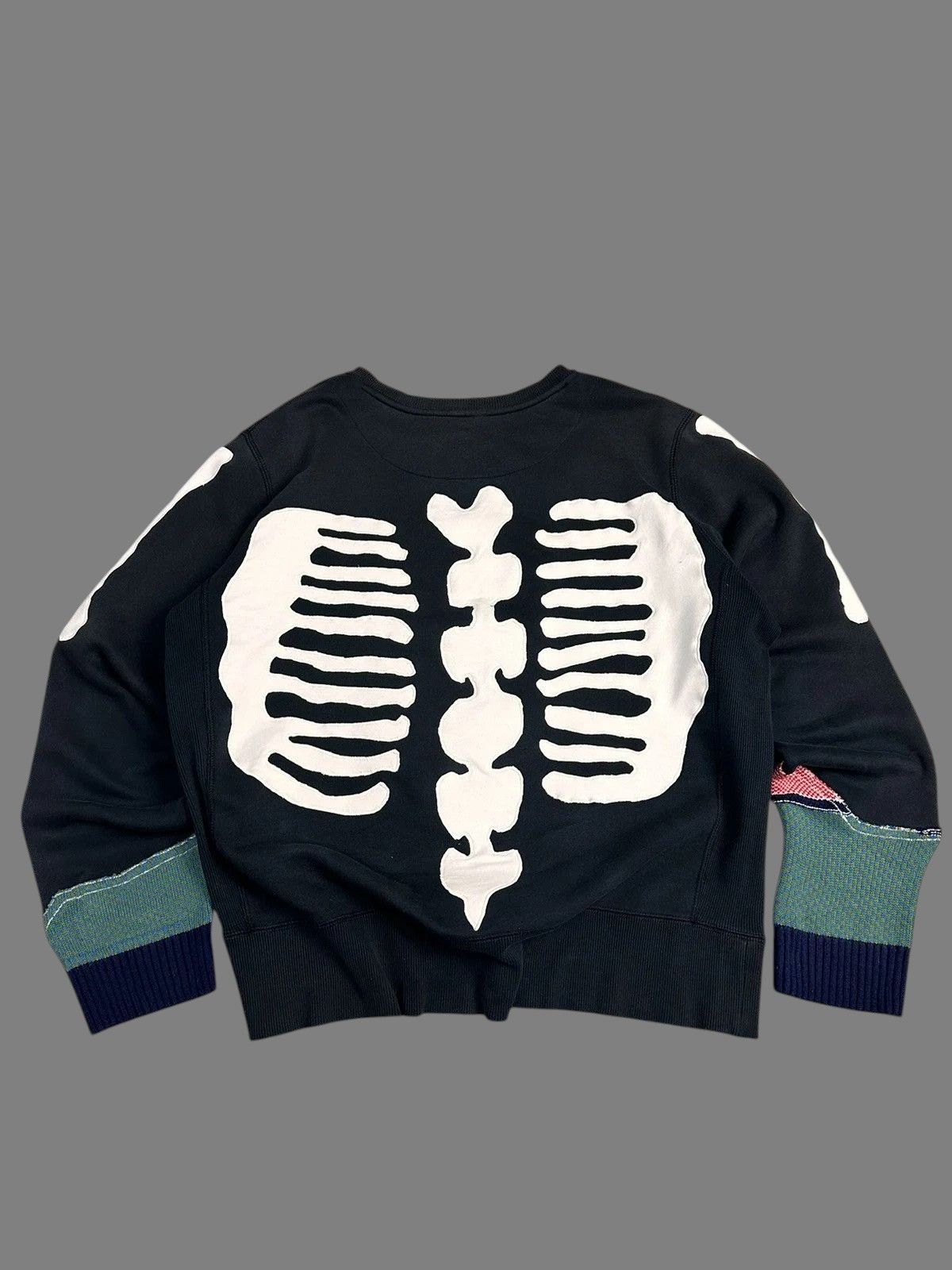 Handmade Vintage Nike Skull Handmade Y2K Diesel Bones Gothic Size US L / EU 52-54 / 3 - 2 Thumbnail