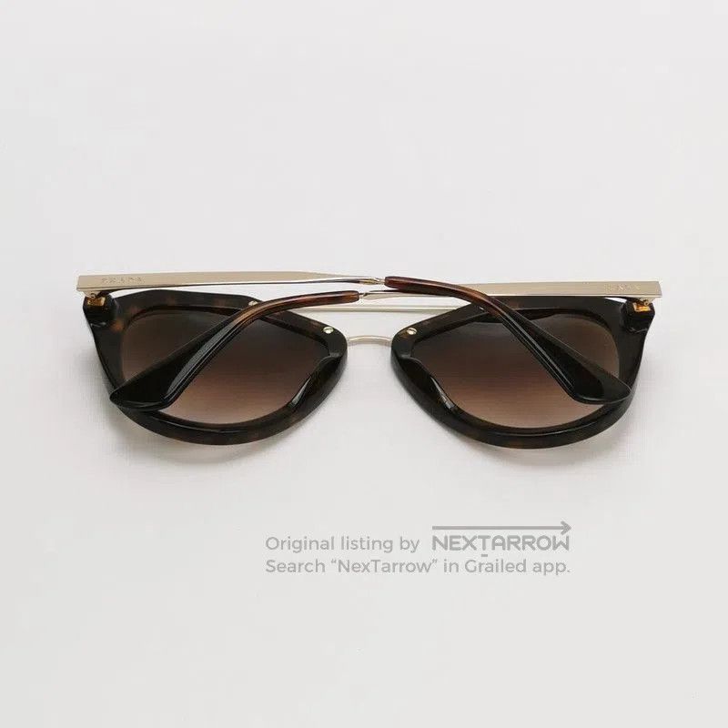 Prada Prada Logo Frame Tortoiseshell Sunglasses. Size ONE SIZE - 3 Thumbnail