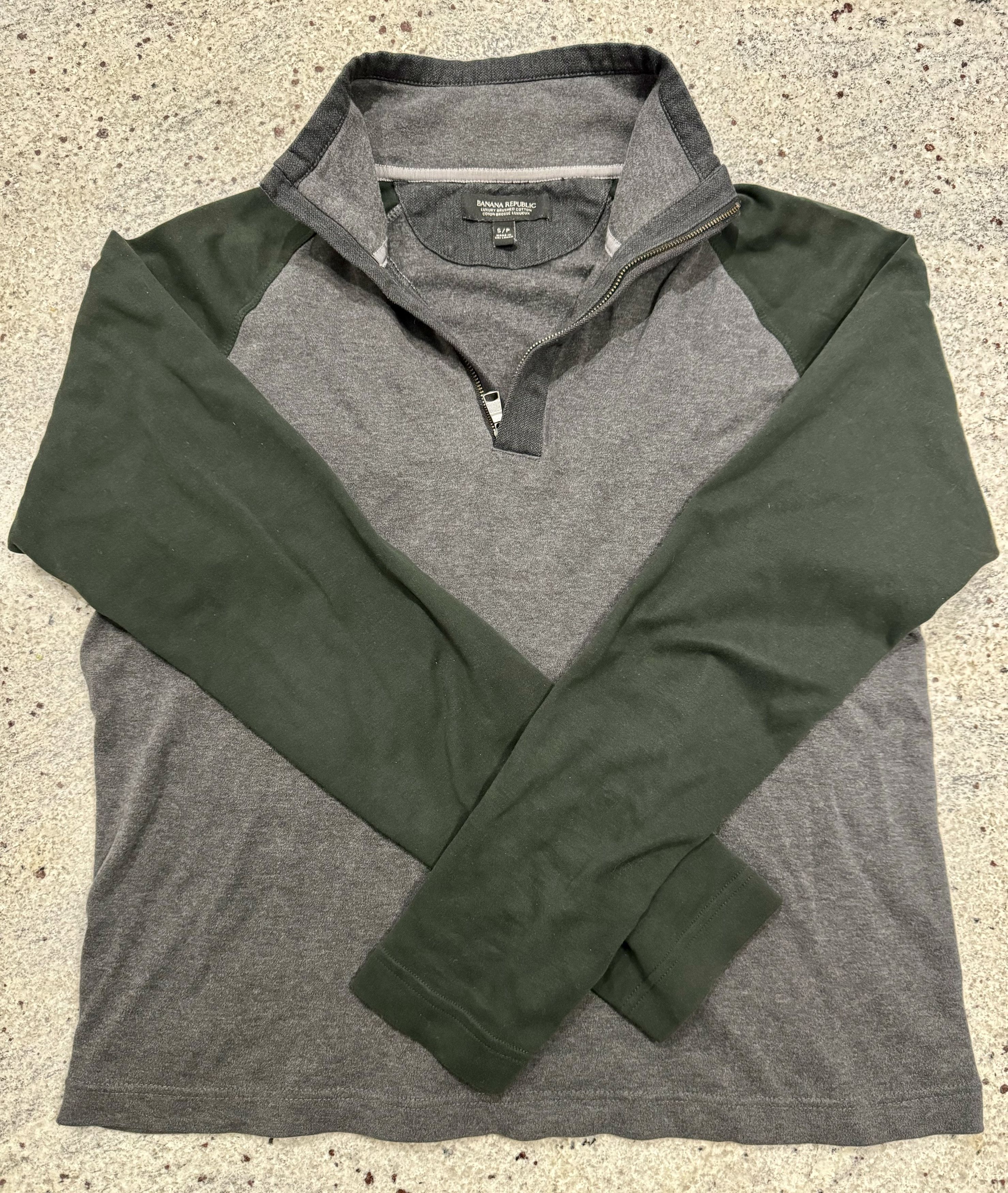 Banana Republic Banana Republic Luxury Brushed Cotton Half Zip Shirt Size US S / EU 44-46 / 1 - 1 Preview
