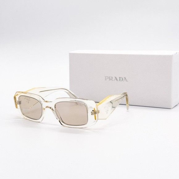 NEW PRADA PR17WS 19X30N SQUARE YELLOW WOMEN SUNGLASSES PRADA