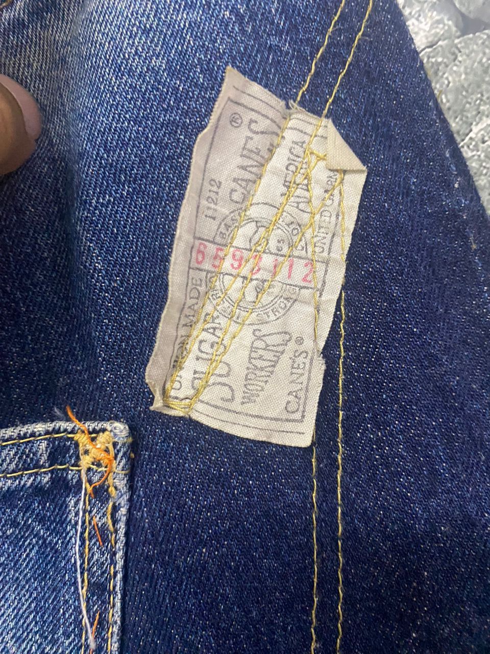 Sugar Cane 💥BEST OFFER💥VINTAGE SUGAR CANE SELVEGDE DISTRESSED DENIM Size US 30 / EU 46 - 8 Thumbnail