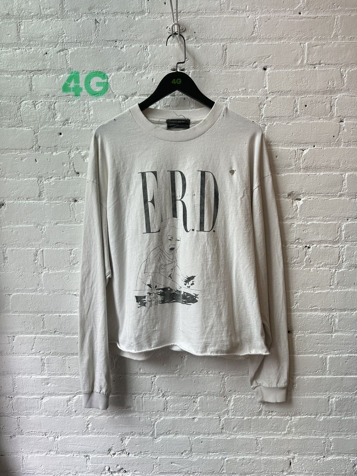 希少！Enfants Riches Deprimes ERD 22FW Enfants Riches Déprimés E.R.D Alien Print Long Sleeves Tee