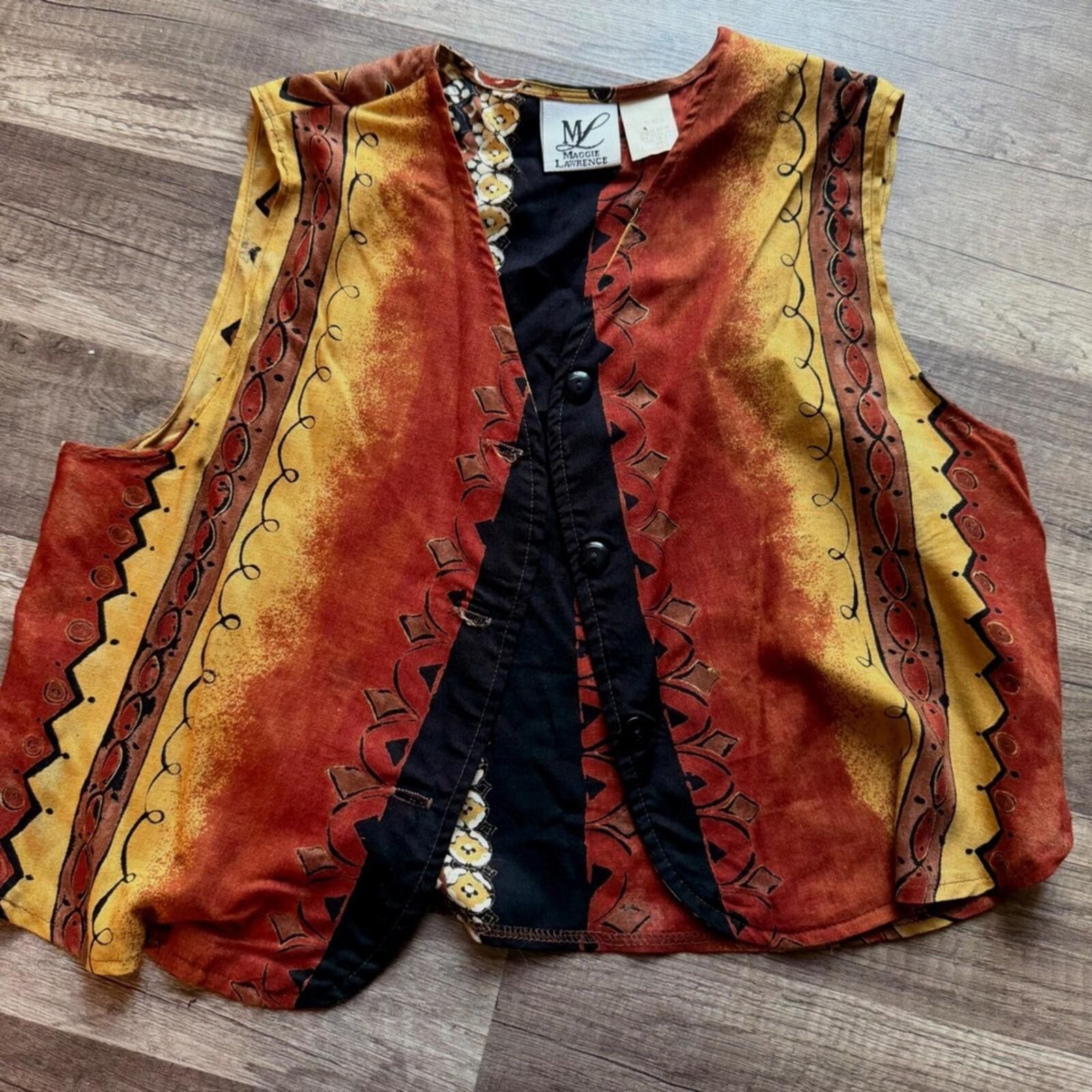 Other Maggie Lawrence Vintage Vest Small Tribal Boho Size S / US 4 / IT 40 - 1 Thumbnail