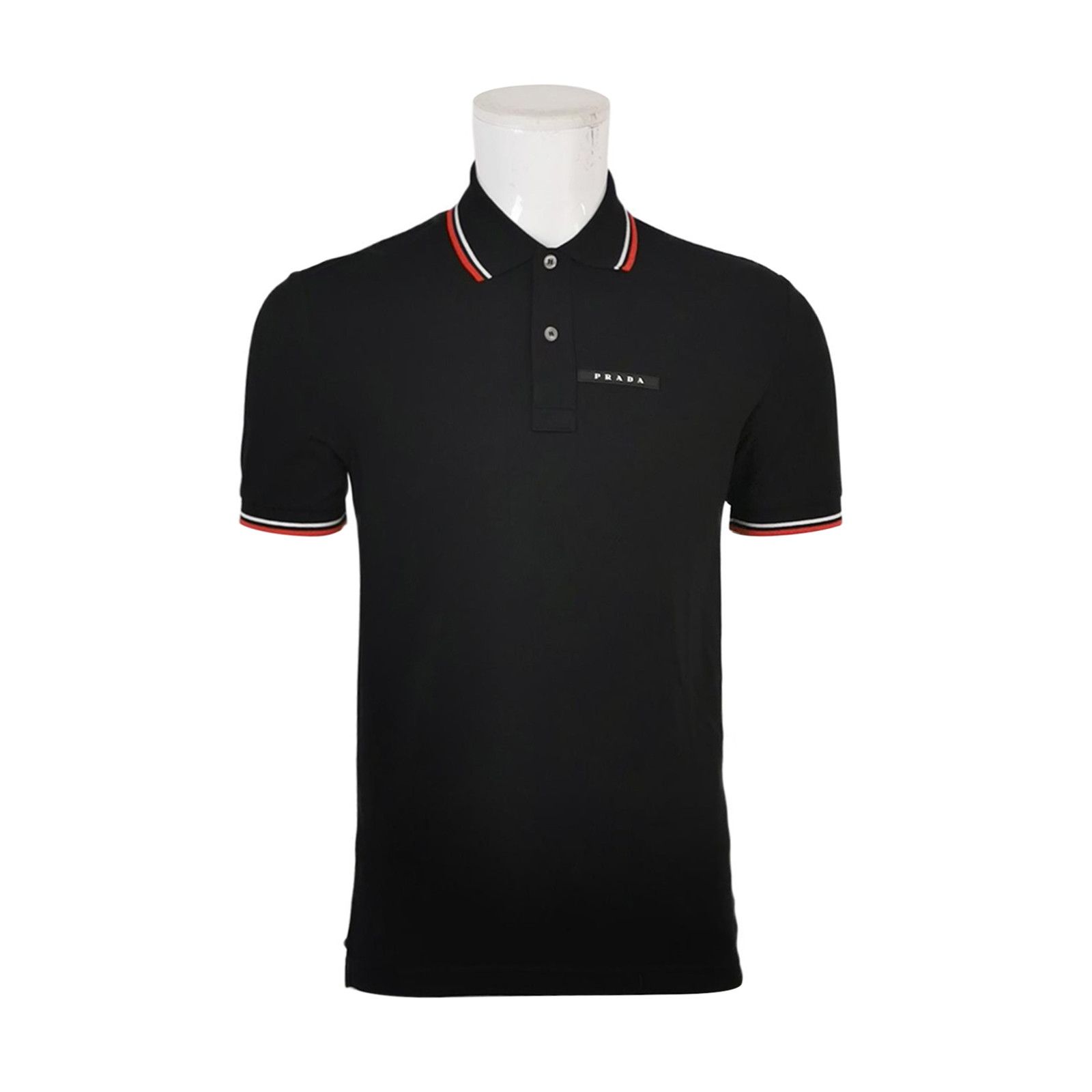 Prada Prada Sport Knit Black Short Sleeve Zip Polo Shirt xLarge