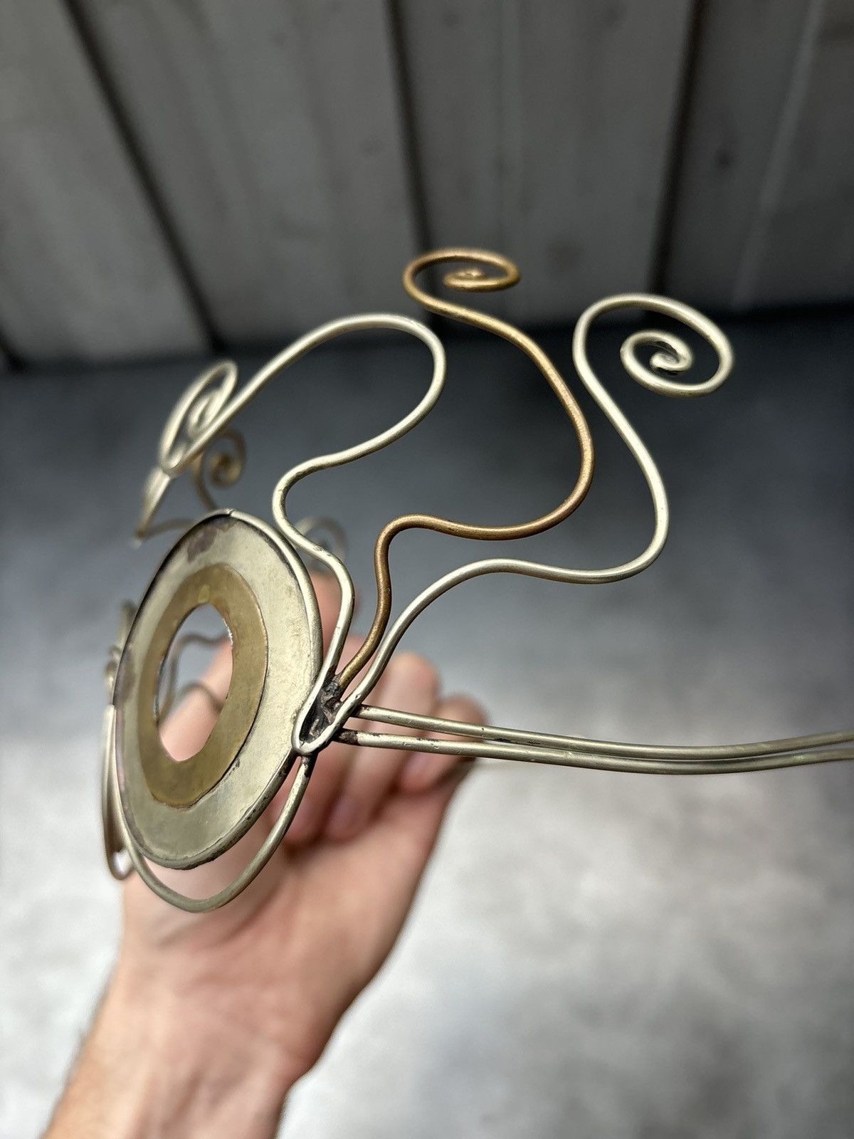 Vintage Vintage Handmade Metal Headpiece Steampunk Costume Chrome OS Size ONE SIZE - 8 Thumbnail