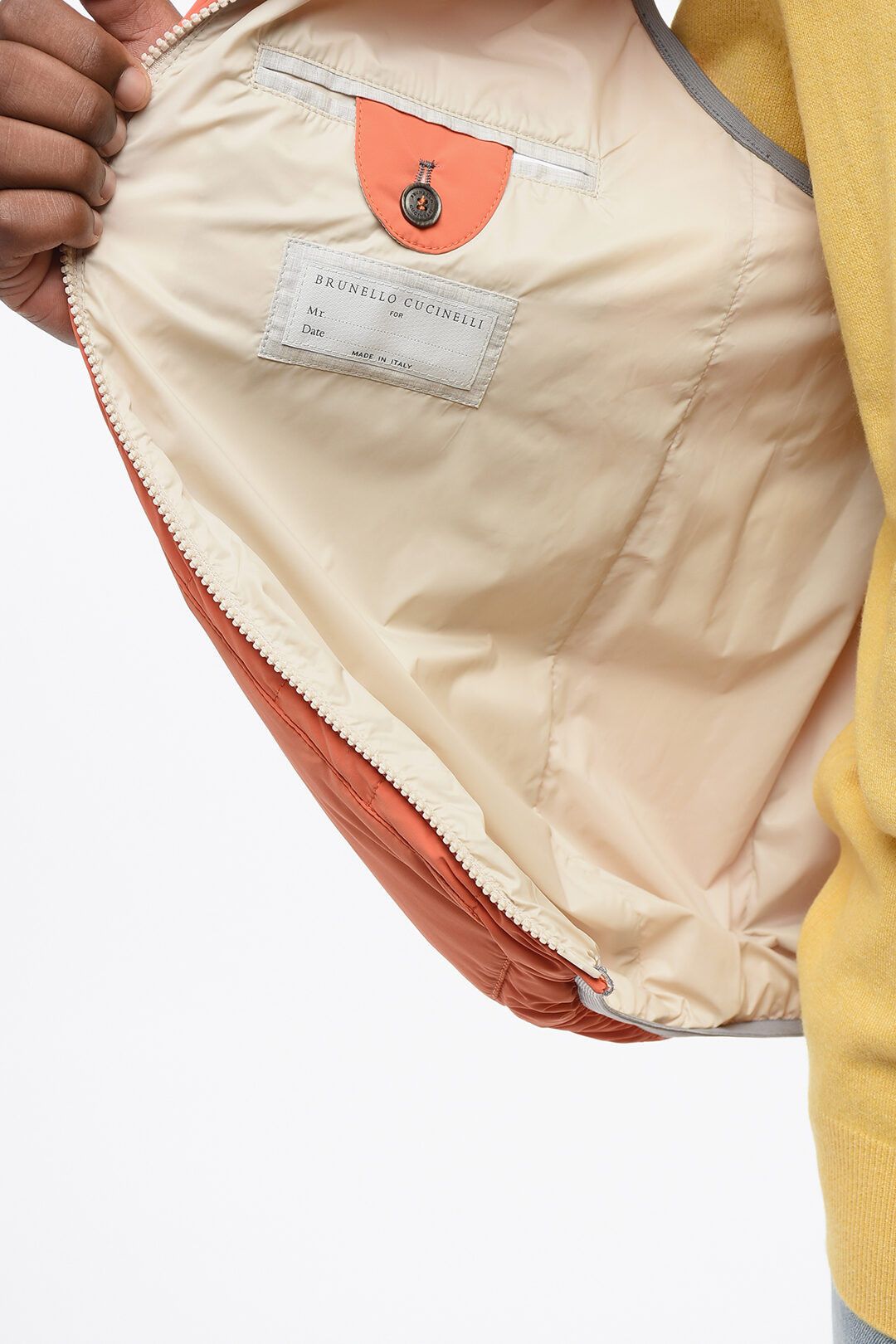 Brunello Cucinelli og1mm0725 Down Vest in Orange Size US XL / EU 56 / 4 - 5 Thumbnail