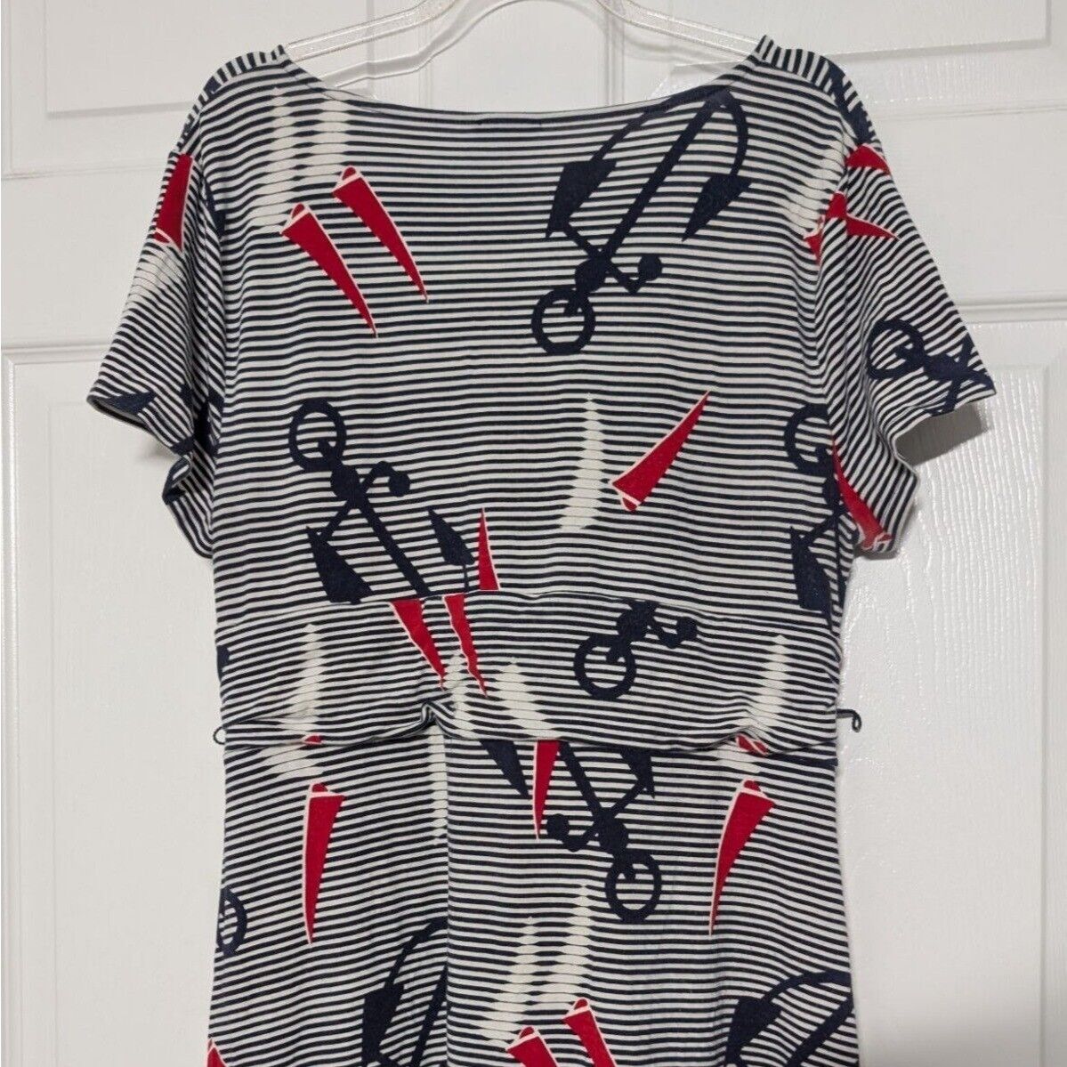 Talbots Talbots Stripe Anchor Dress Womens Size Large Blue Nautical Size L / US 10 / IT 46 - 10 Thumbnail