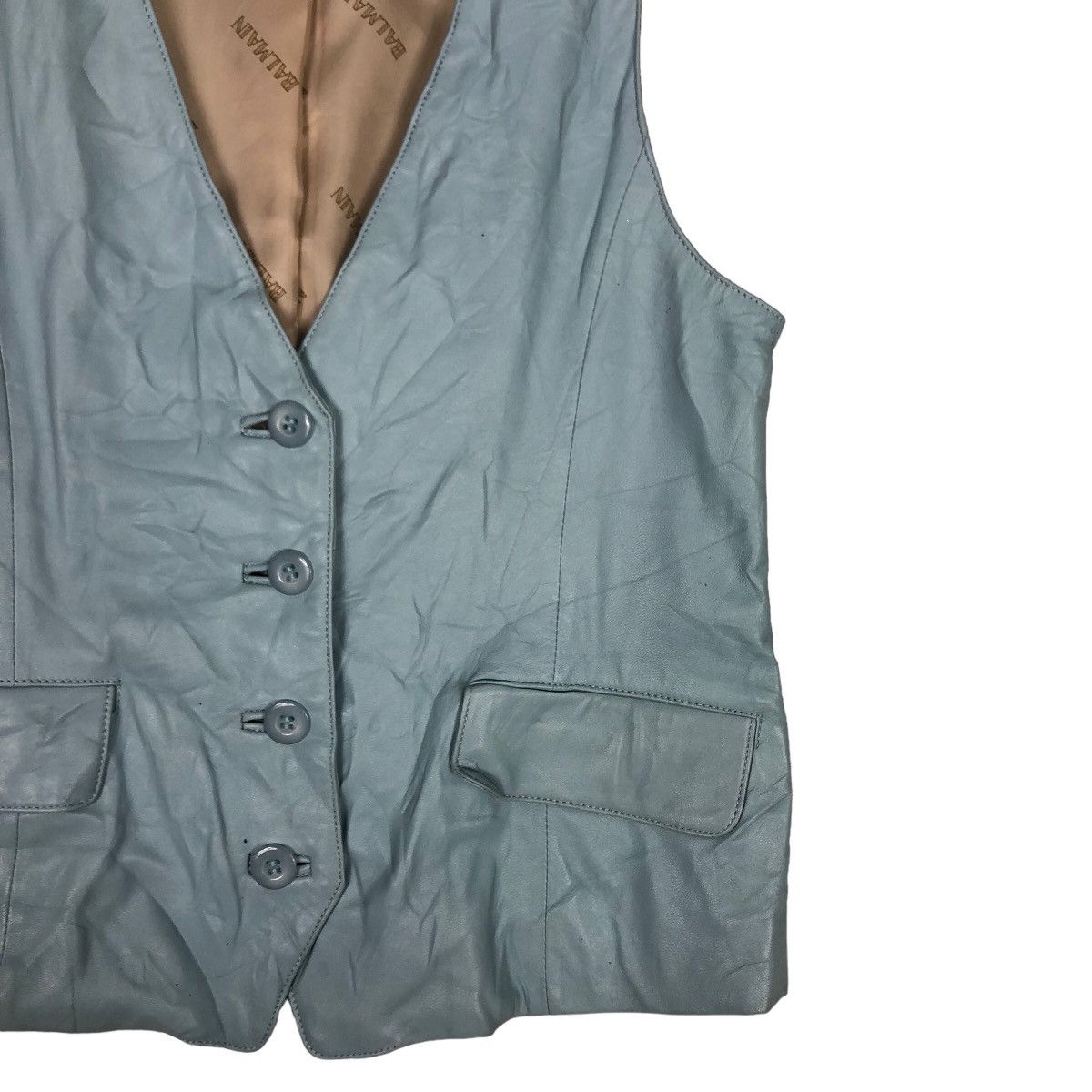 Balmain 🔥Vintage Vest Leather Tank Top Balmain Paris Size US M / EU 48-50 / 2 - 5 Thumbnail