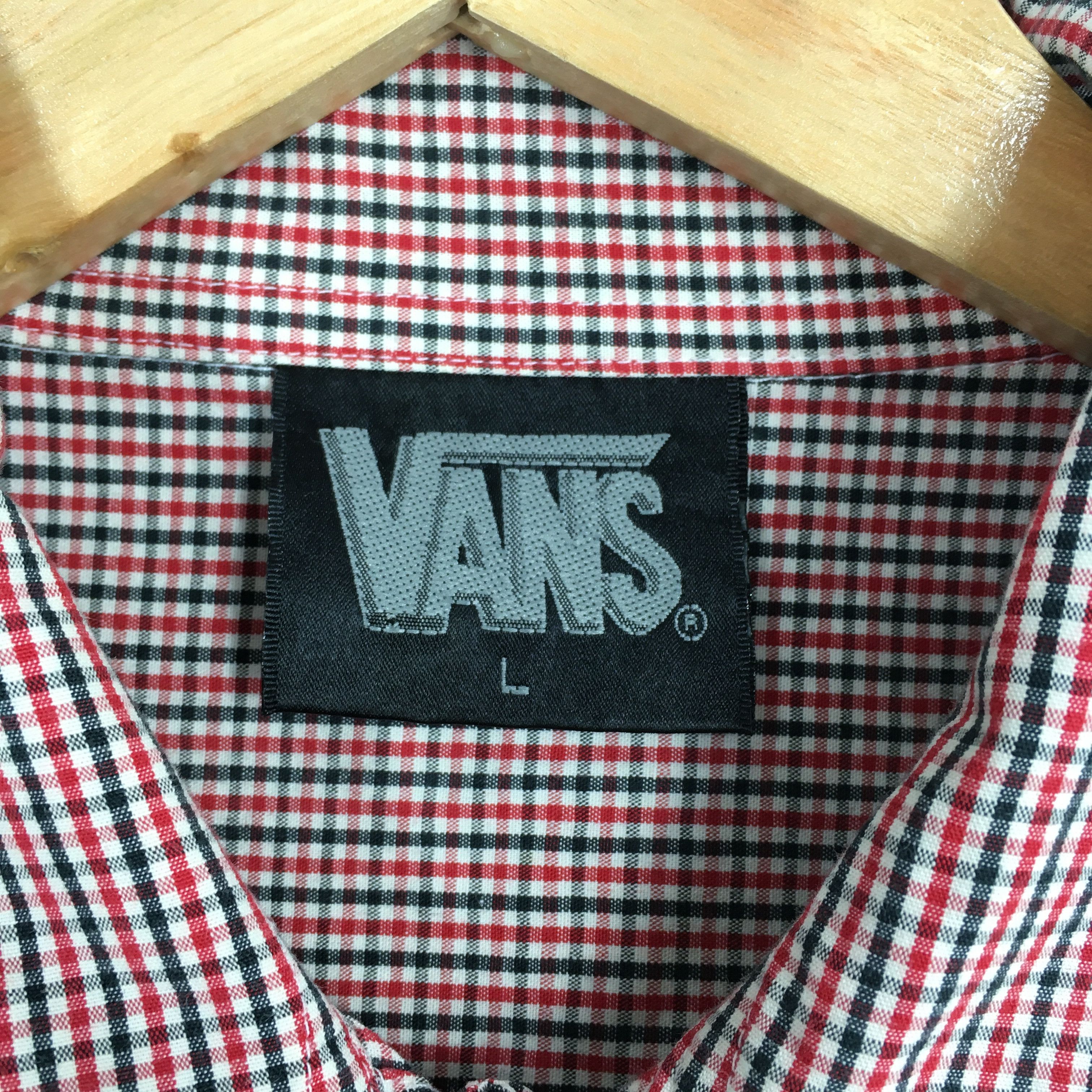 Vans × Vintage Vintage 90s Vans Plaid Checkered Flannel Shirt L Size US L / EU 52-54 / 3 - 4 Thumbnail