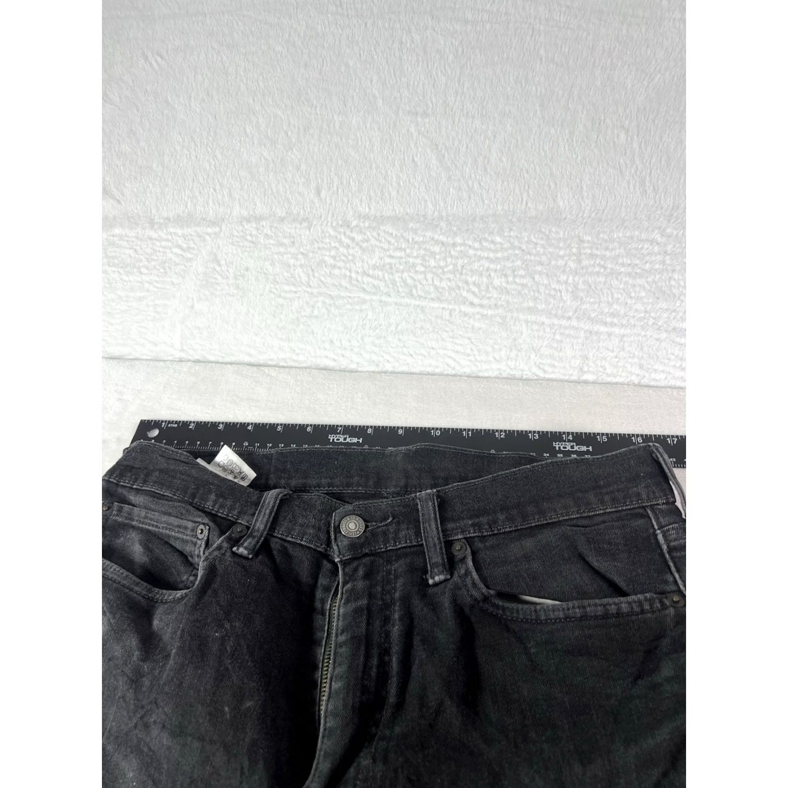Levi's Levi's Mens Jeans 34x30 Black Straight Regular Fit Distressed Outdoor Workwear 5-Pocket Denim Cotton USA 90s Cowboy Levis 500 Series Size US 34 / EU 50 - 5 Thumbnail