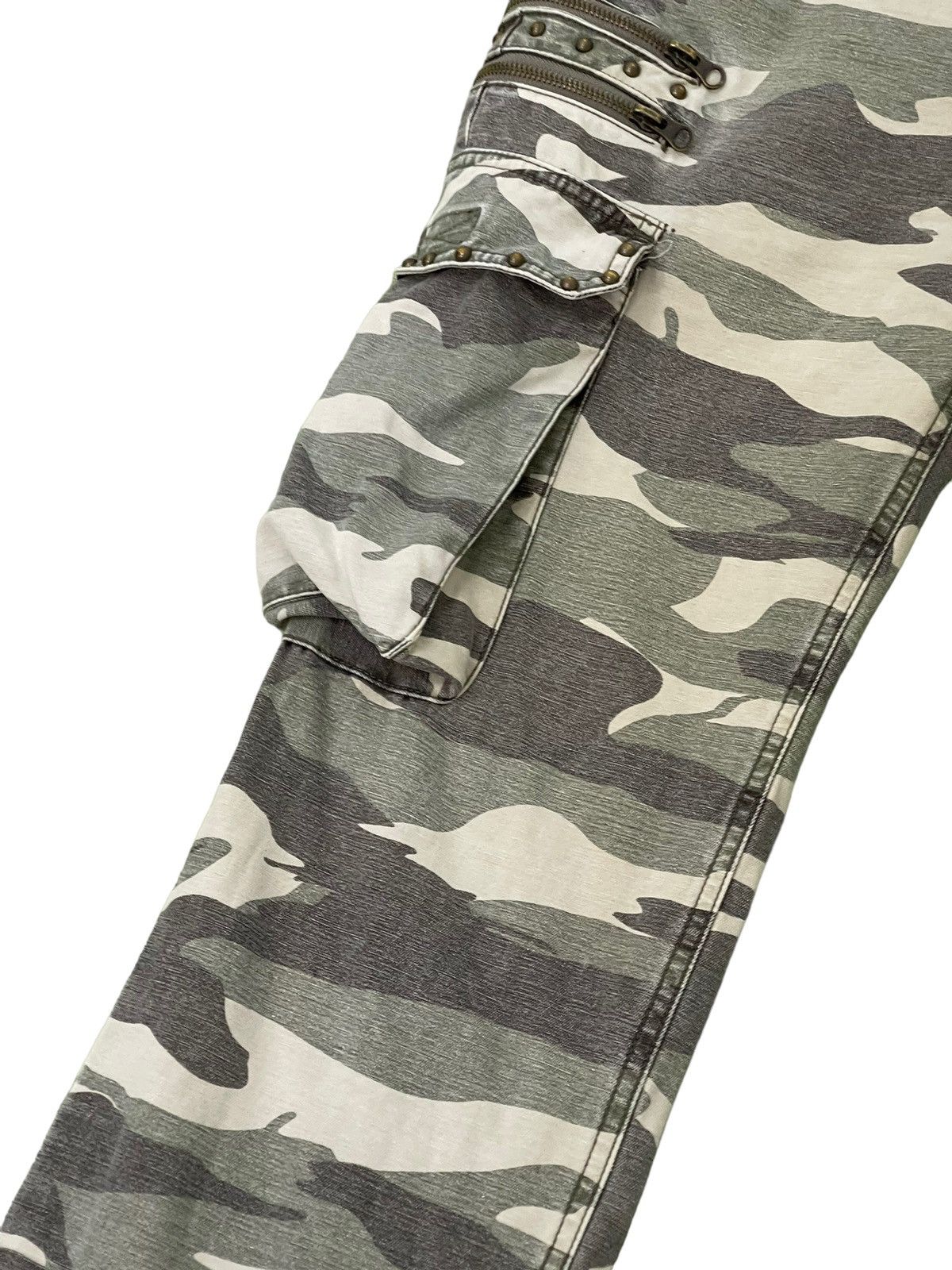 Japanese Brand Double Waist Cargo In The Attic Homme Camo Regular 7🟦9 Size US 31 - 6 Thumbnail